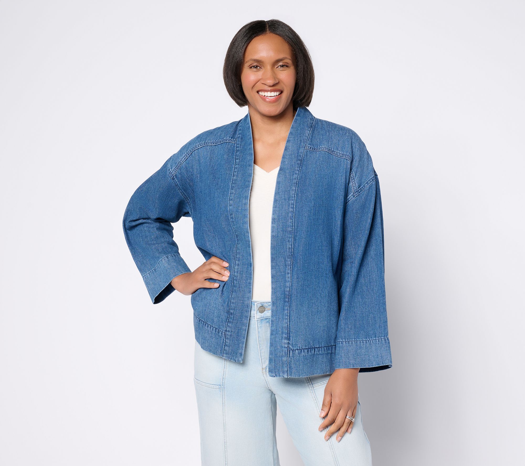Me by Jennie Garth 100% Cotton Denim Topper- Indigo