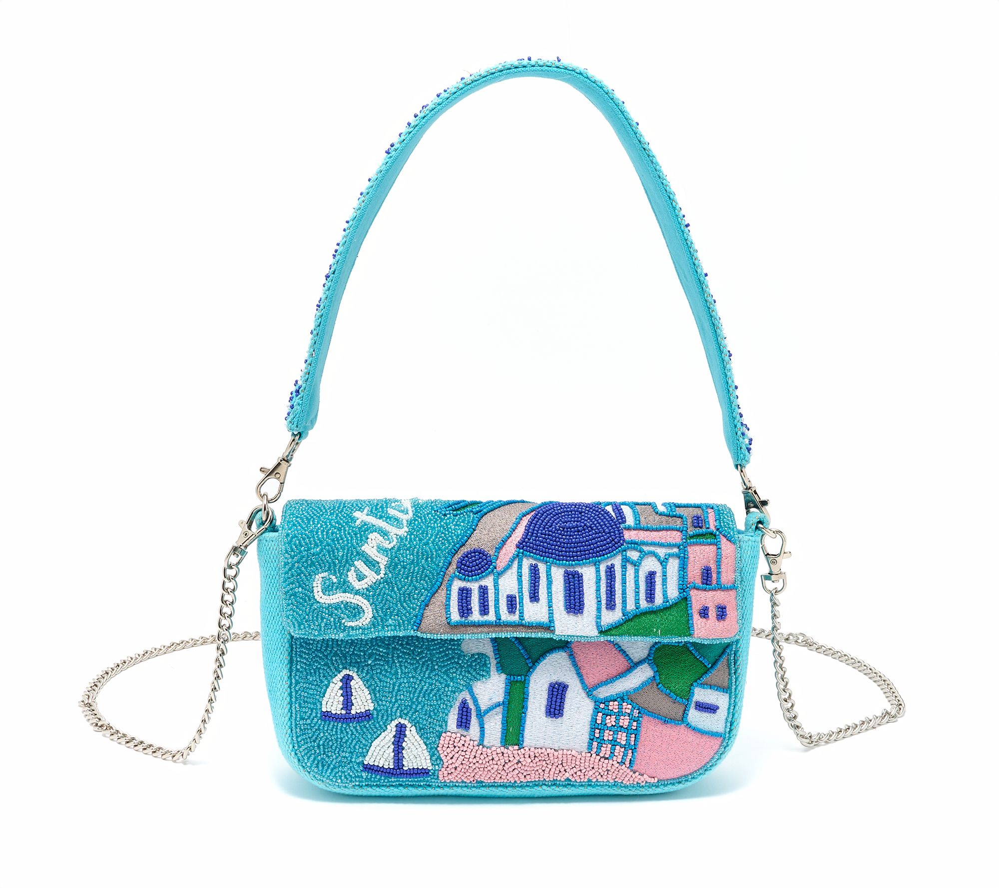 America & Beyond Embellished Shoulder Bag