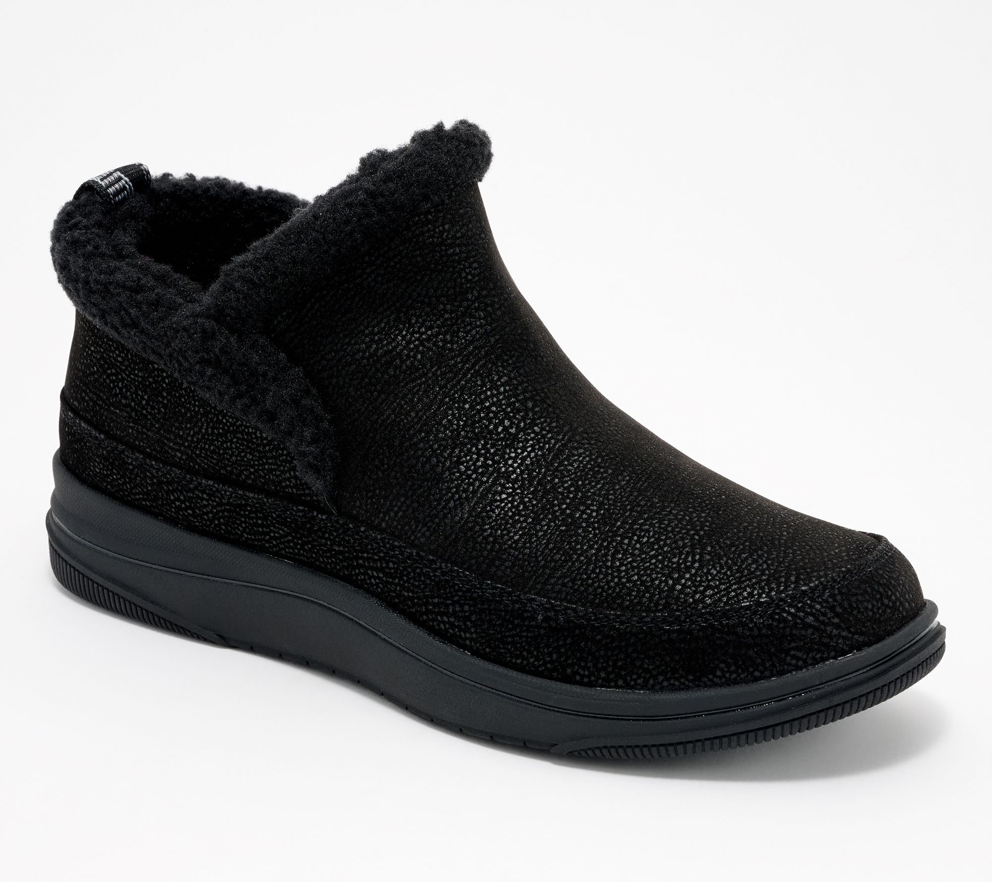 "As Is" Clarks Cloudsteppers Faux Fur Slip-On Booties -Breeze Park