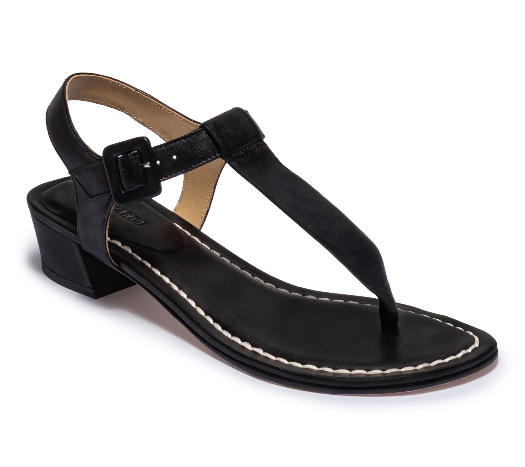 Bernardo Demi-Heel Leather Sandal - Goyara