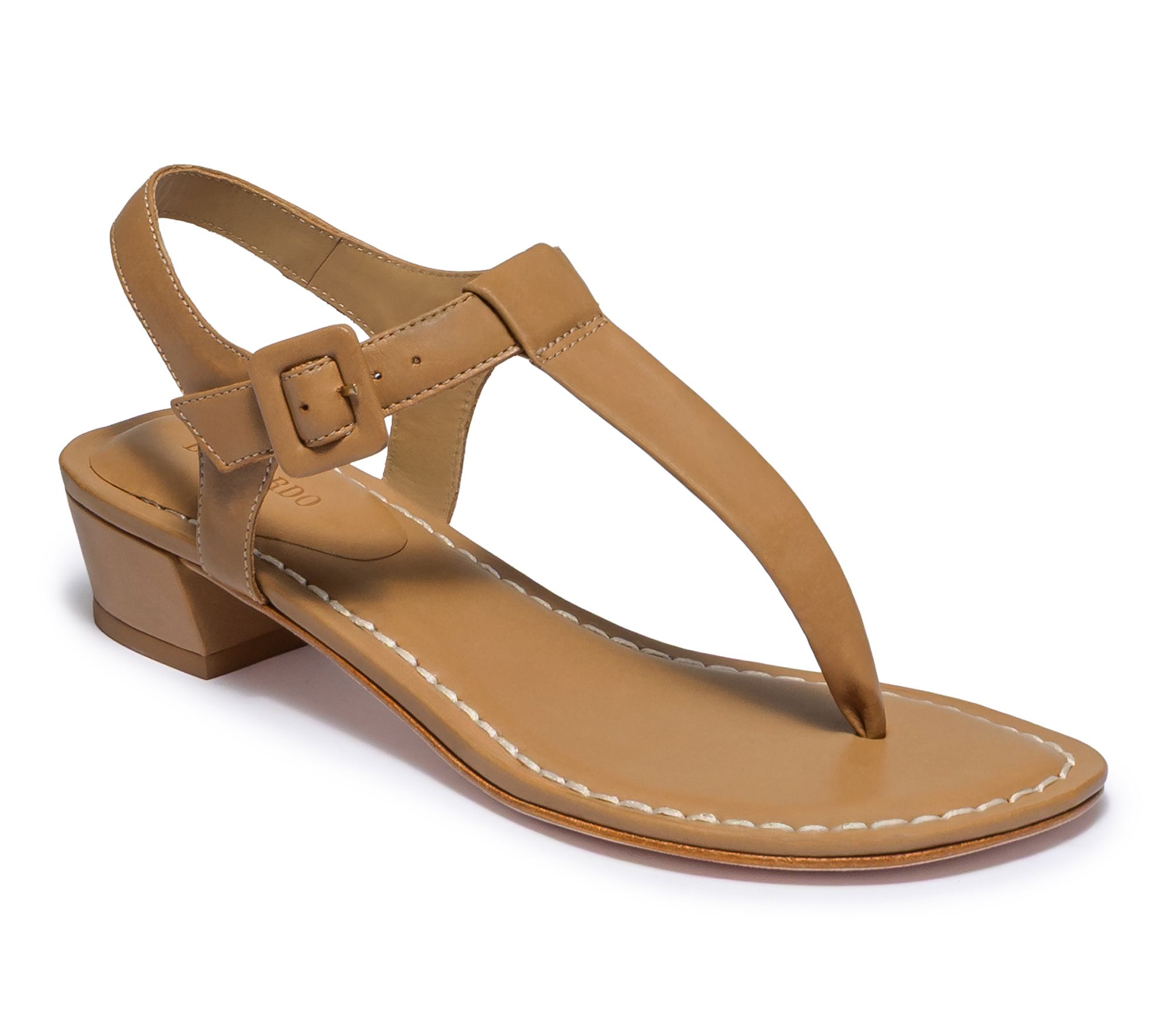 Bernardo Demi-Heel Leather Sandal - Goyara