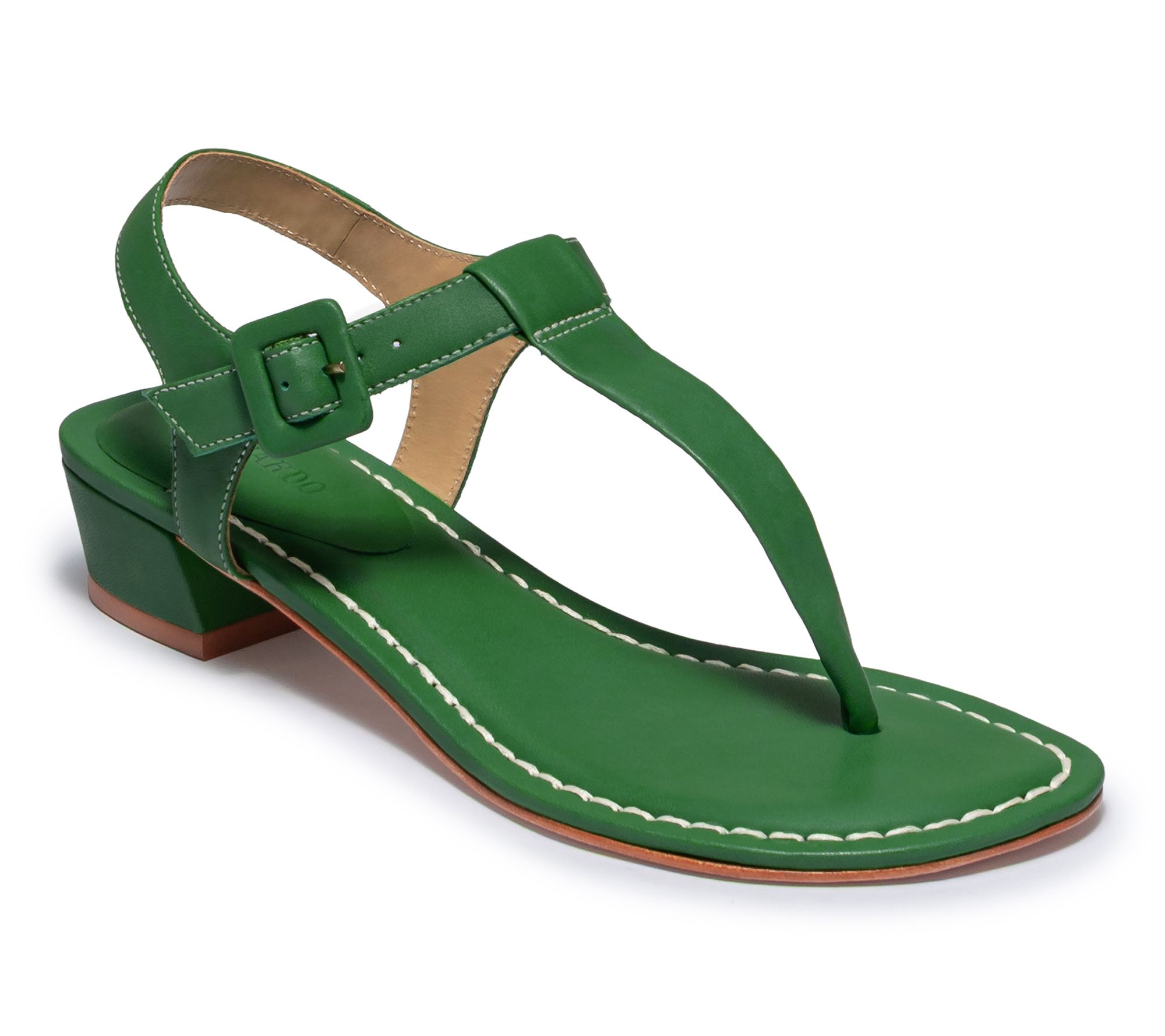 Bernardo Demi-Heel Leather Sandal - Goyara