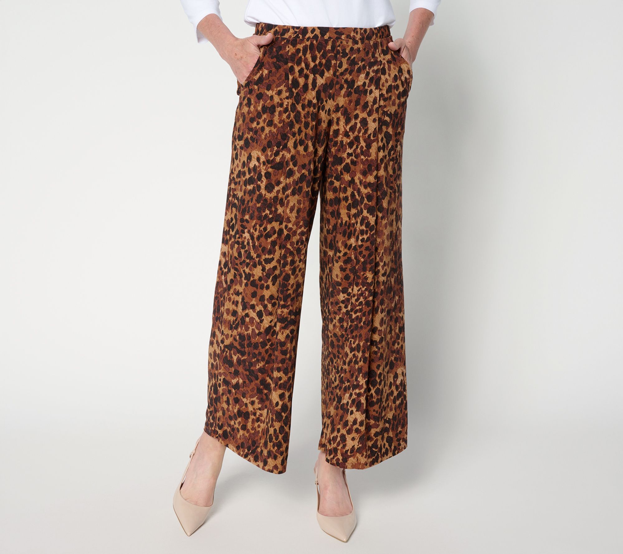 "As Is" Attitudes by Renee Petite Printed Como Ankle Pants