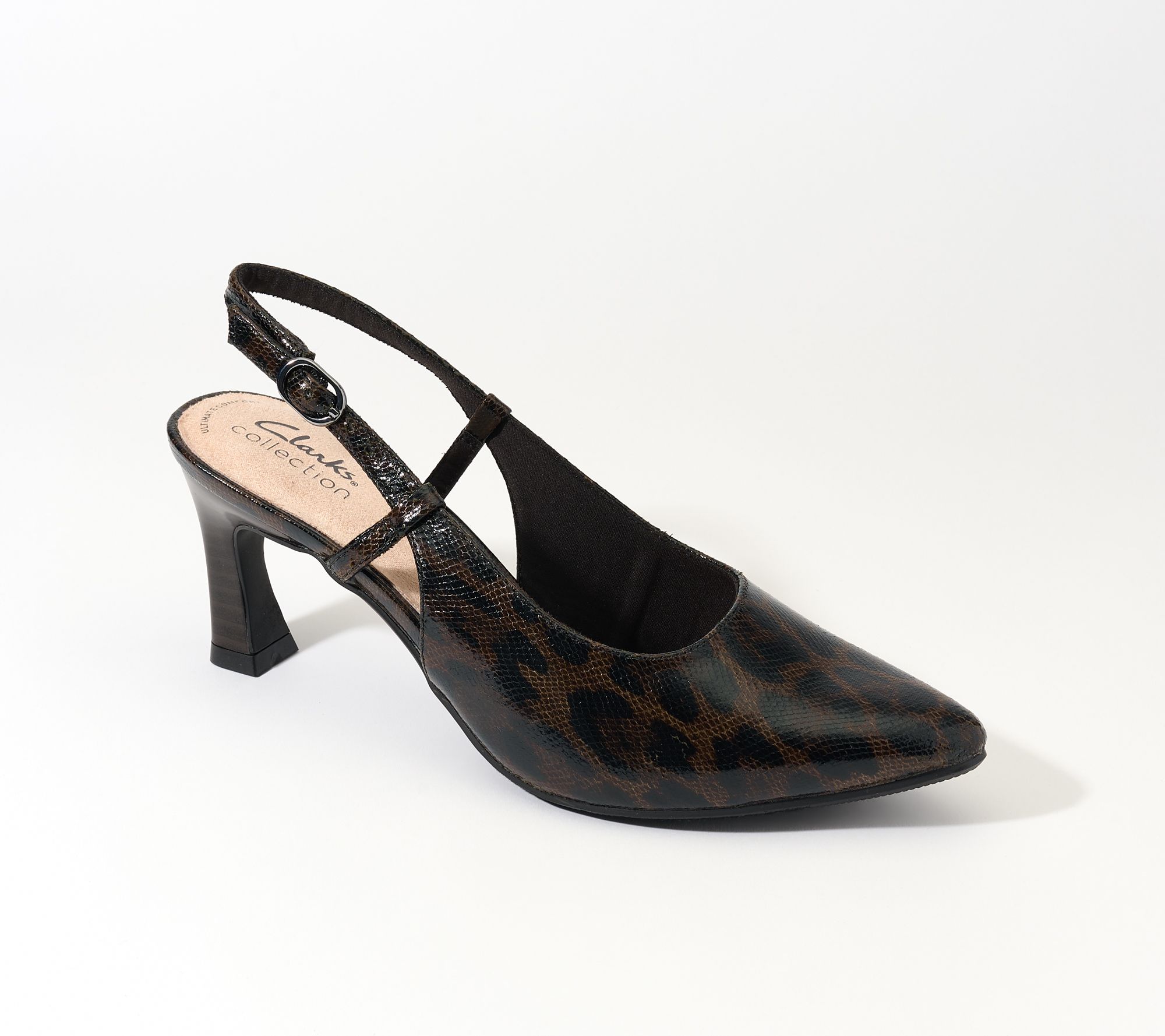 Clarks Collection Leather Sling Back Pumps -Tammitha Strap