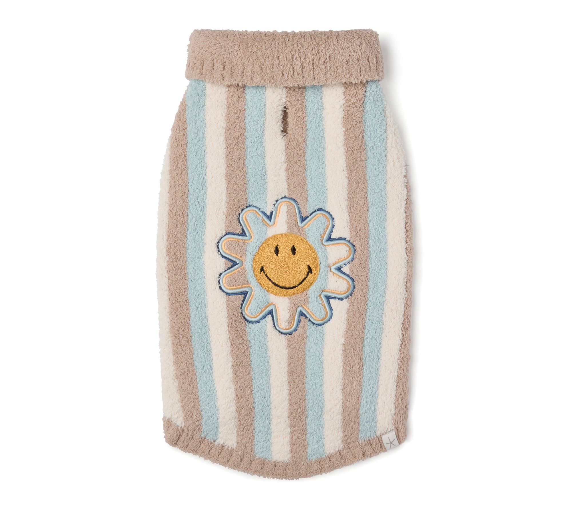 犬服・アクセサリー BAREFOOT DREAMS PET Barefoot Dreams CozyChic Smiley Stripe Pet Sweater - QVC.com