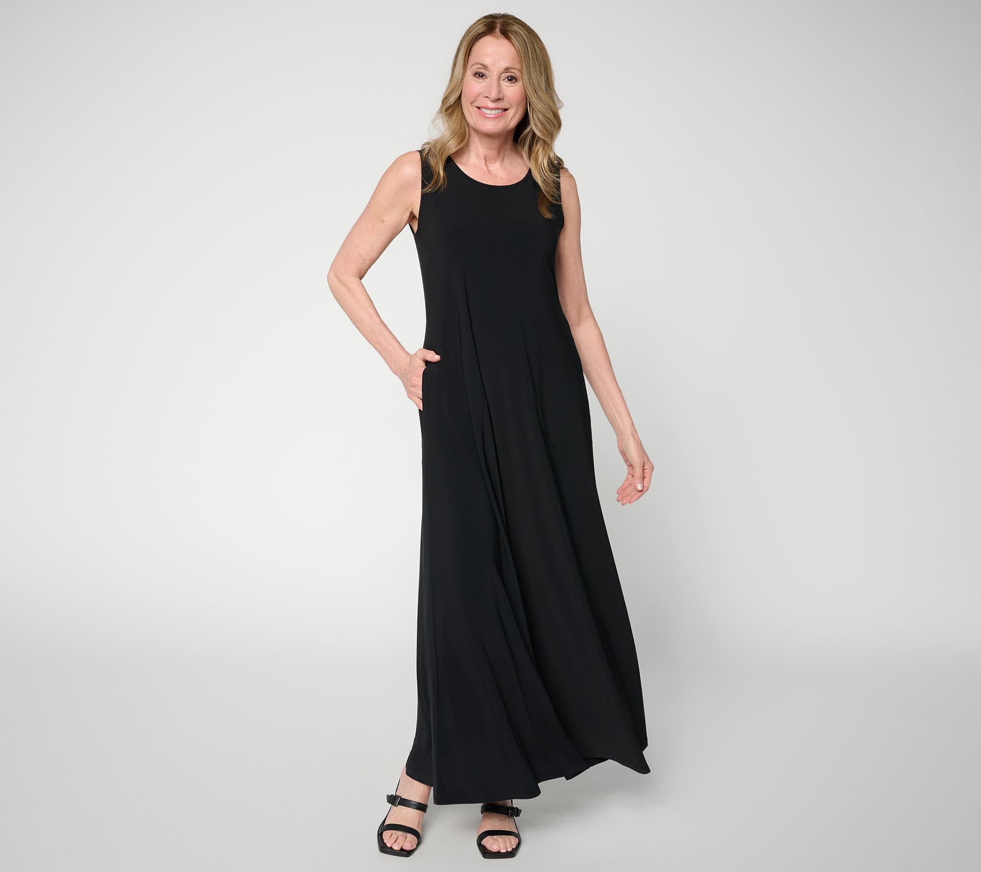 "As Is" Women with Control Regular Jersey Illusion Waist Maxi