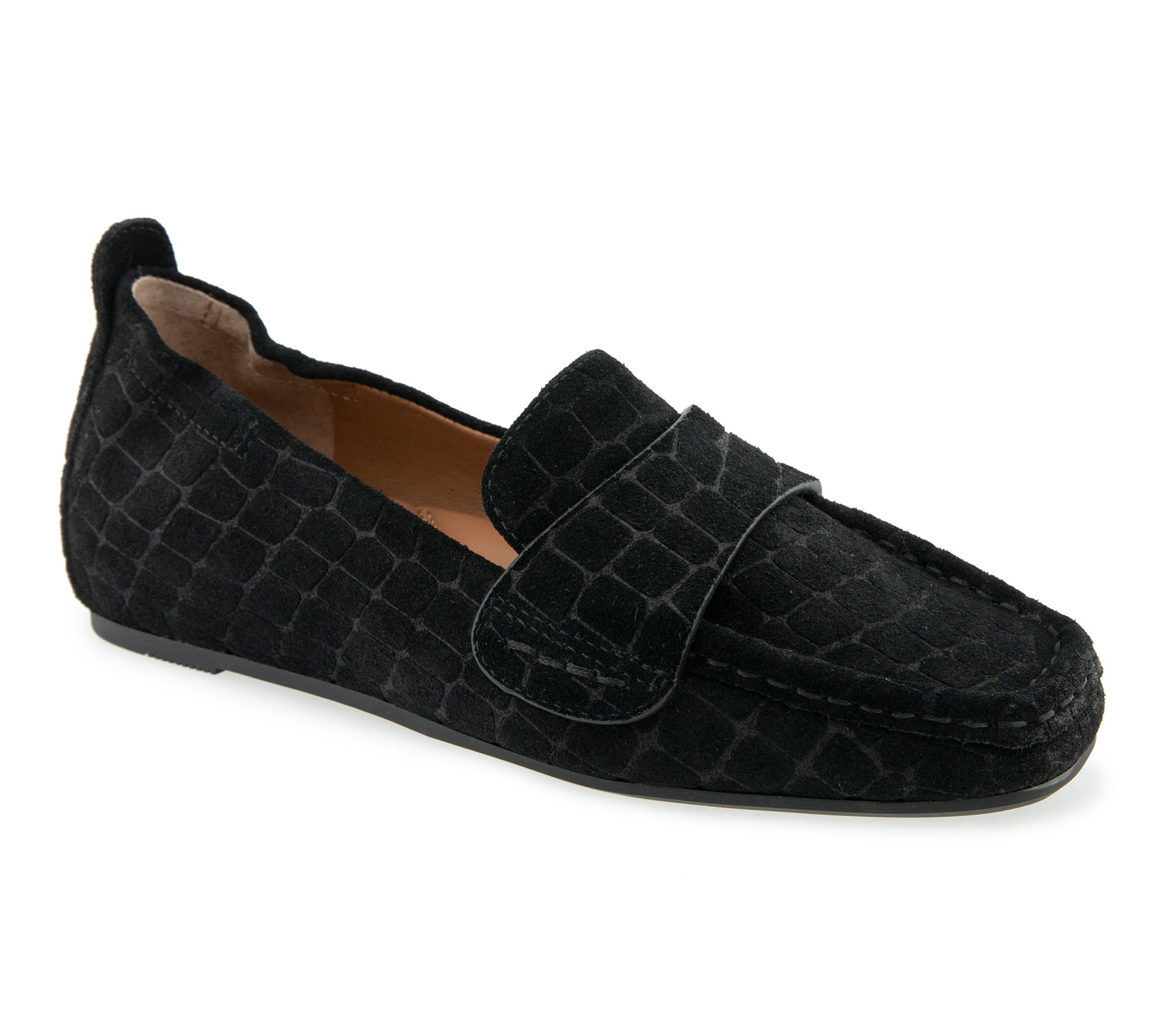 Gentle Souls by Kenneth Cole Suede Croco Loafers-Sophie