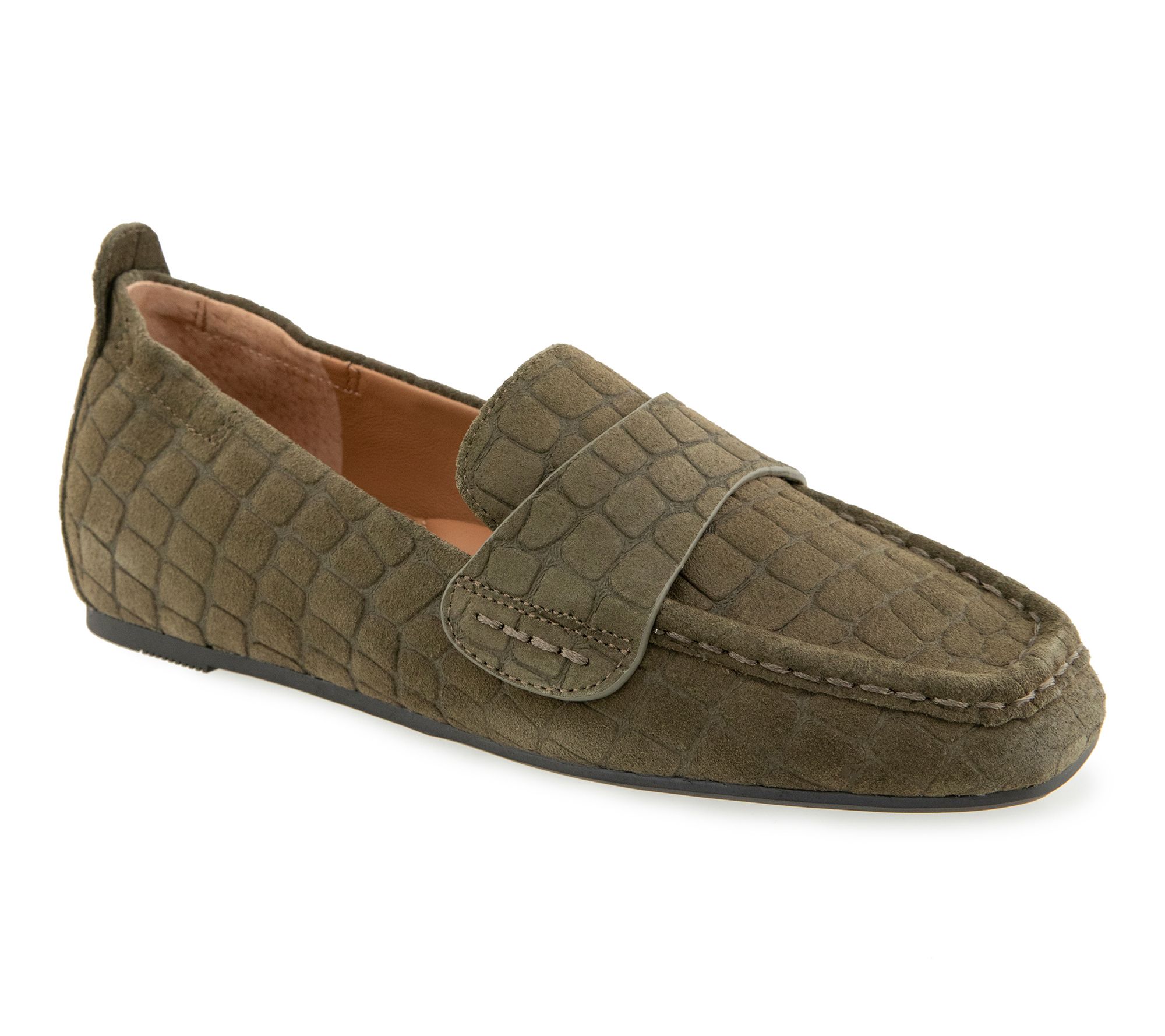 Gentle Souls by Kenneth Cole Suede Croco Loafers-Sophie