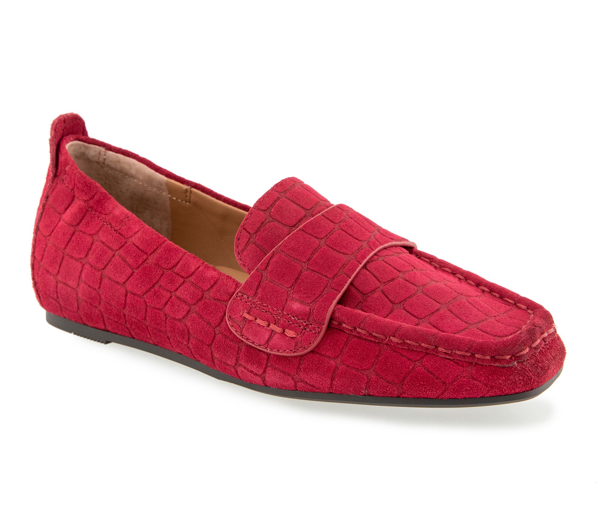 Gentle Souls by Kenneth Cole Suede Croco Loafers-Sophie