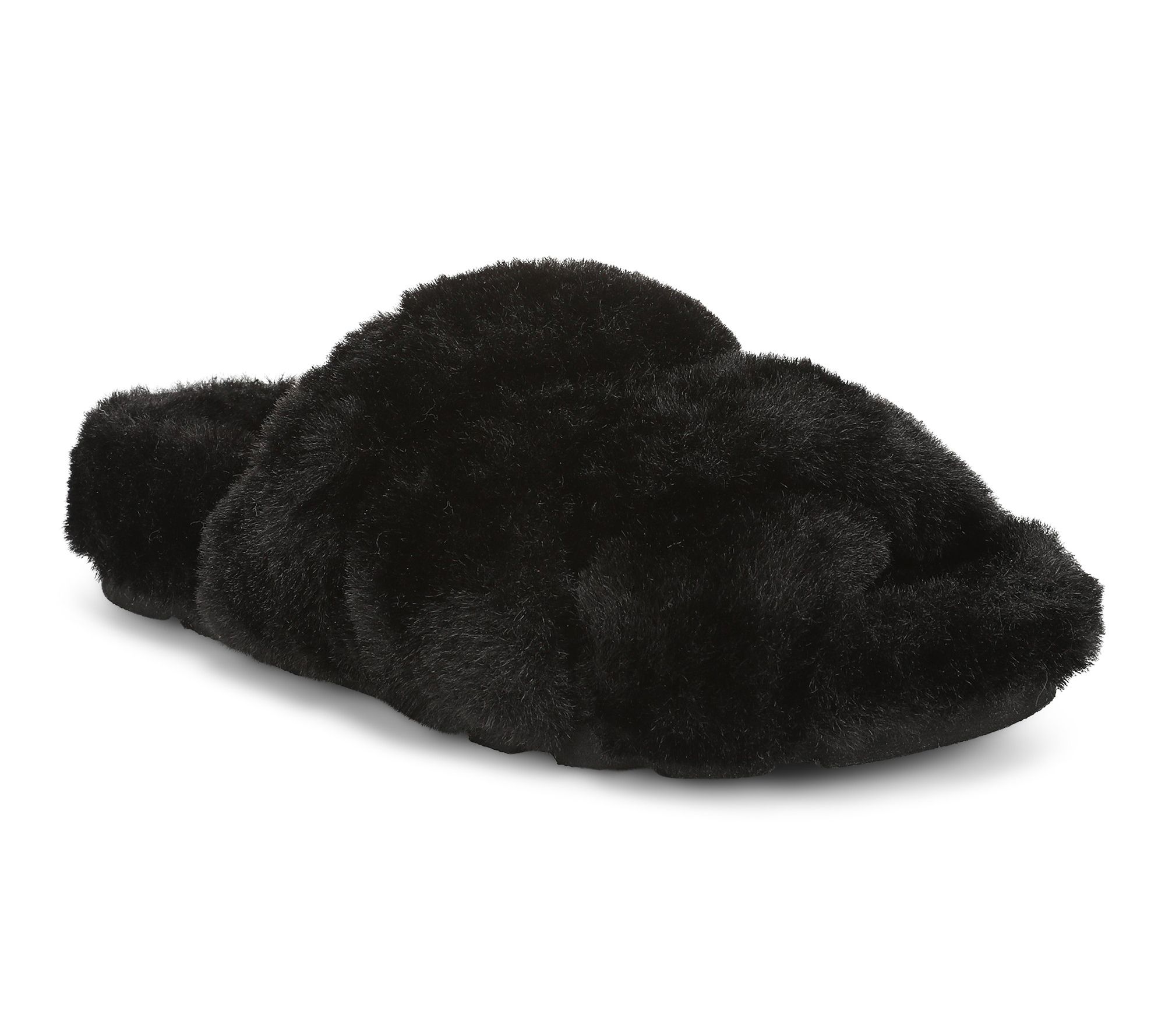 Vionic Woven Faux Fur Slide Slipper - Peppa