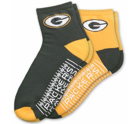 NFL Green Bay Packers Men's Slipper Socks - Pack of 2 - QVC.com