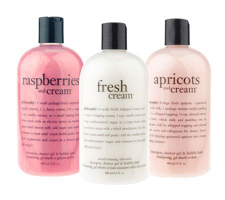 philosophy apricots&cream, fresh cream,and raspberries ...