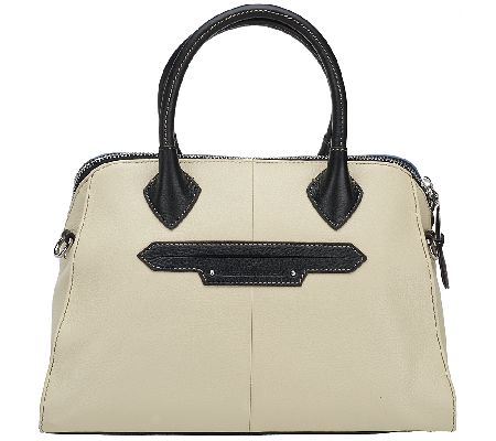 Aimee Kestenberg Mina Pebbled Leather Satchel - QVC.com