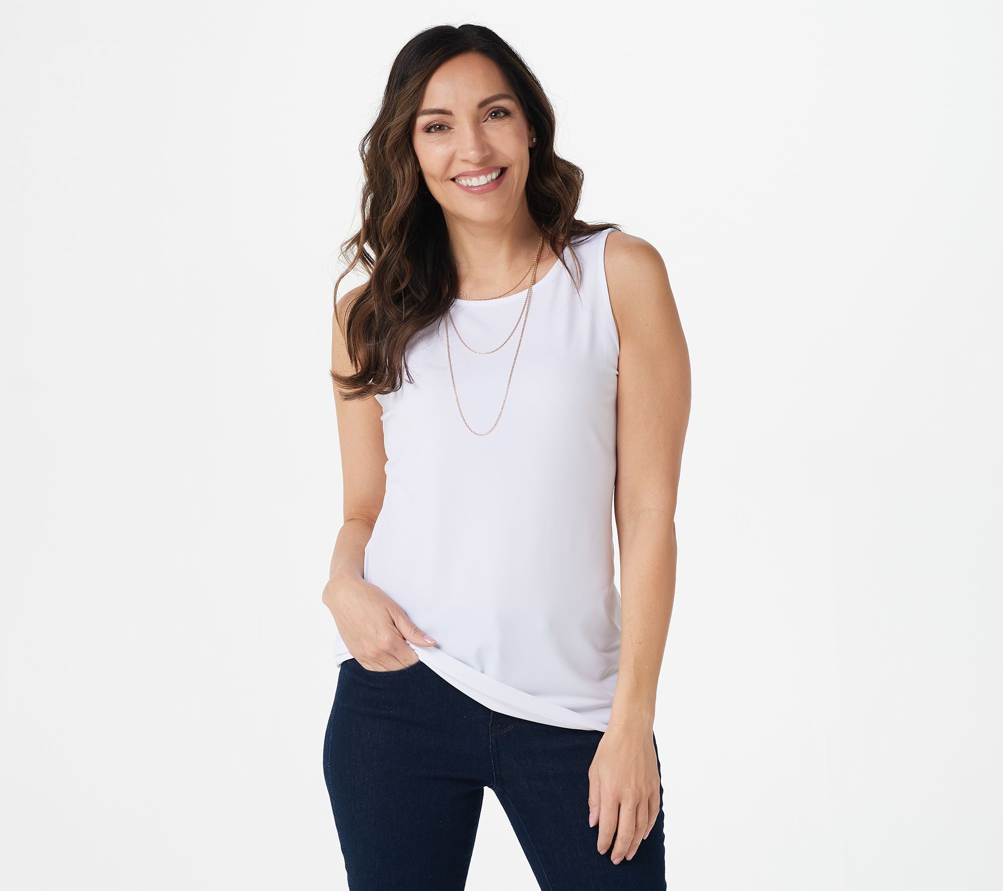 Susan Graver Modern Essentials Liquid Knit Tank Top