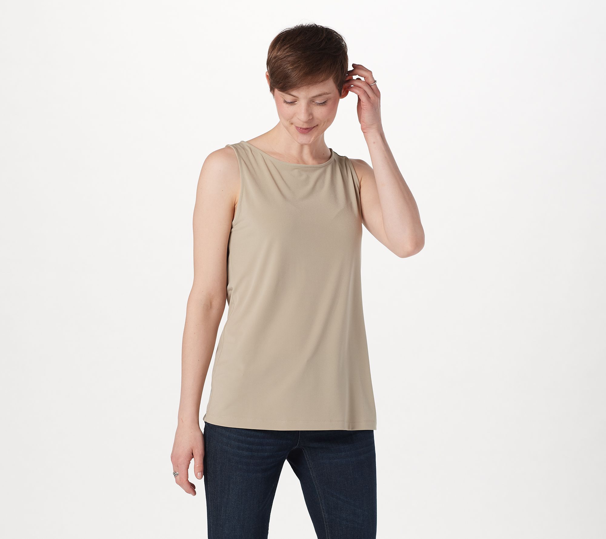 Susan Graver Modern Essentials Liquid Knit Tank Top - QVC.com