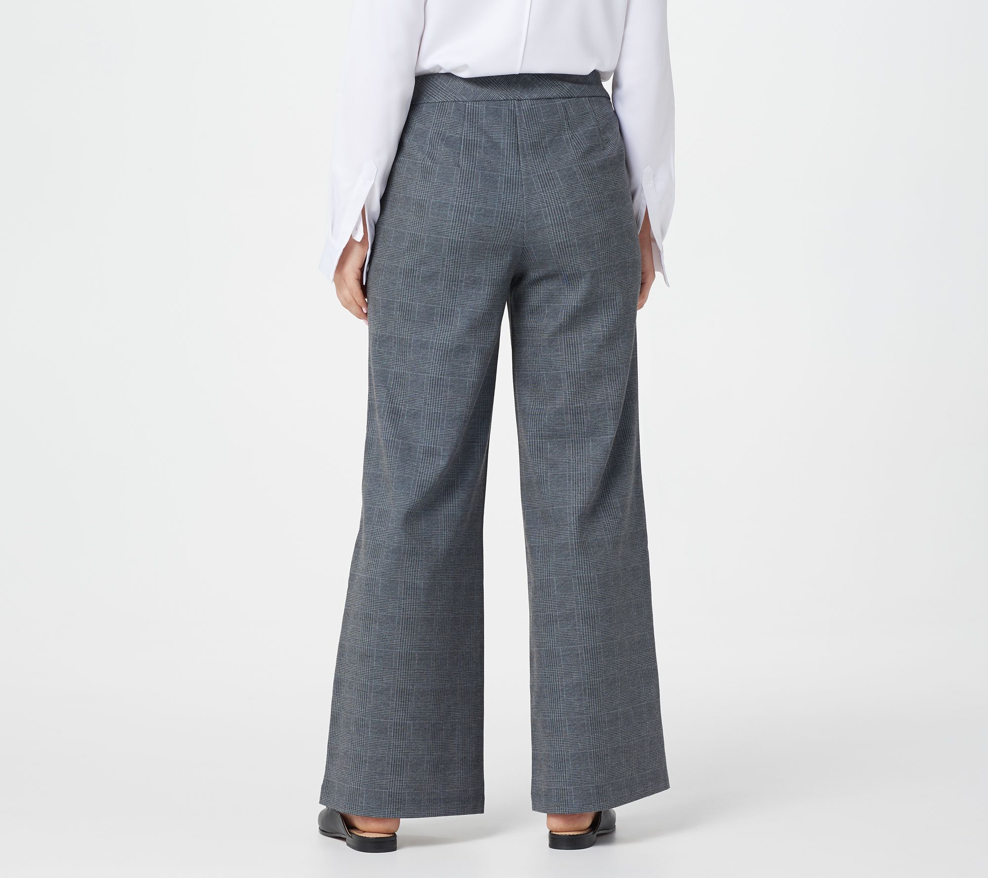 Joan Rivers Regular Plaid Pull-On Full Length Pants - QVC.com