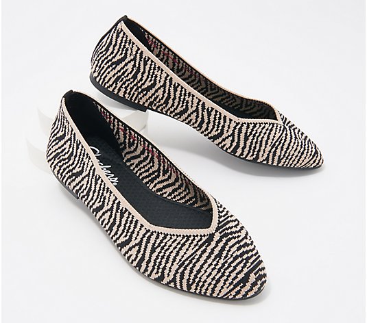 Skechers Animal Print Washable Knit Slip-Ons - Cleo Claw-Some