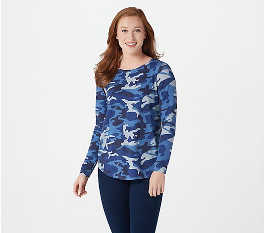 "As Is" Attitudes by Renee French Terry Long- Sleeve Camo Top
