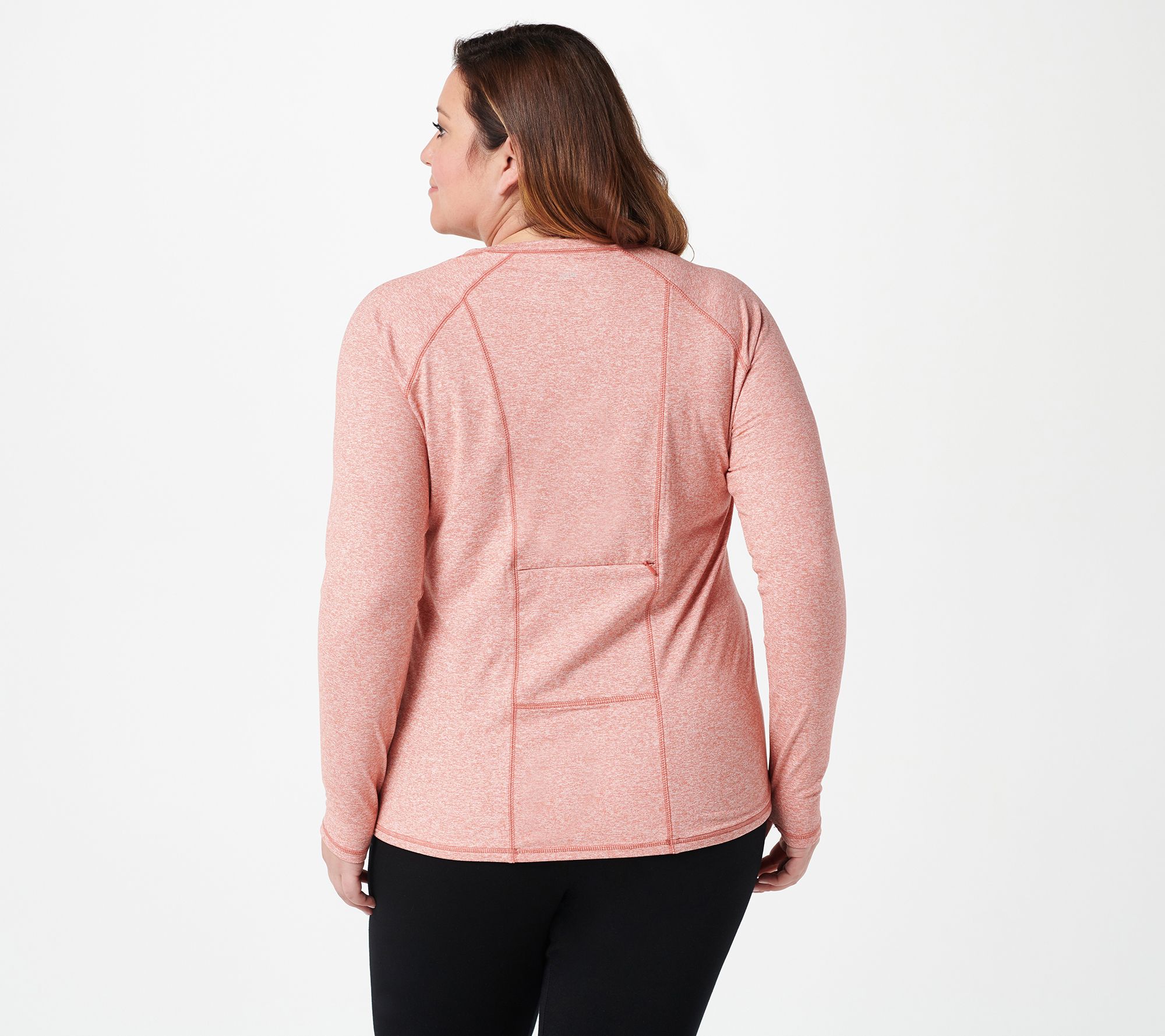 zuda ZUltrasoft Long Sleeve Layering Top w/ Back Pocket