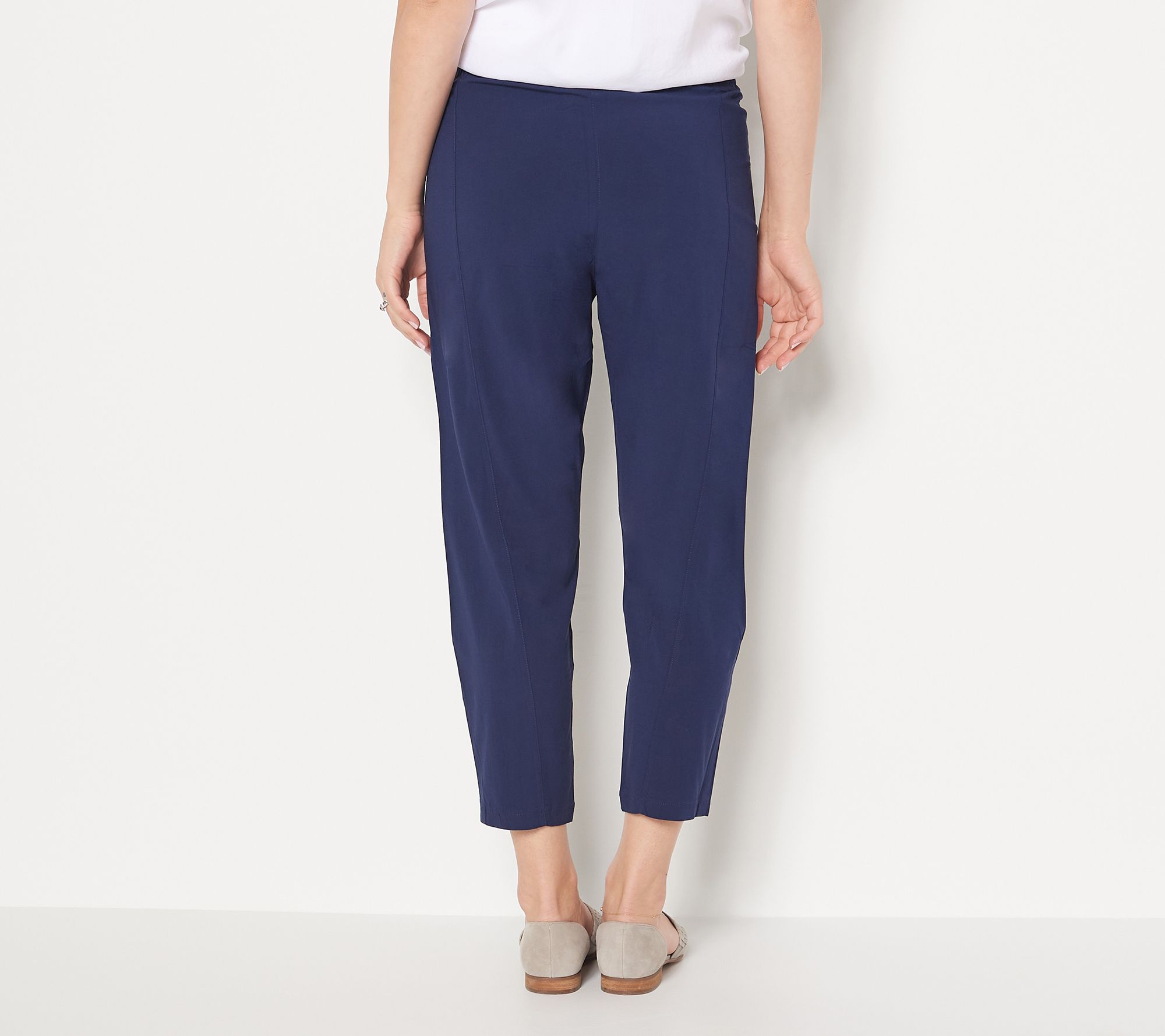 Truth + Style Regular Woven Cropped Pants - QVC.com