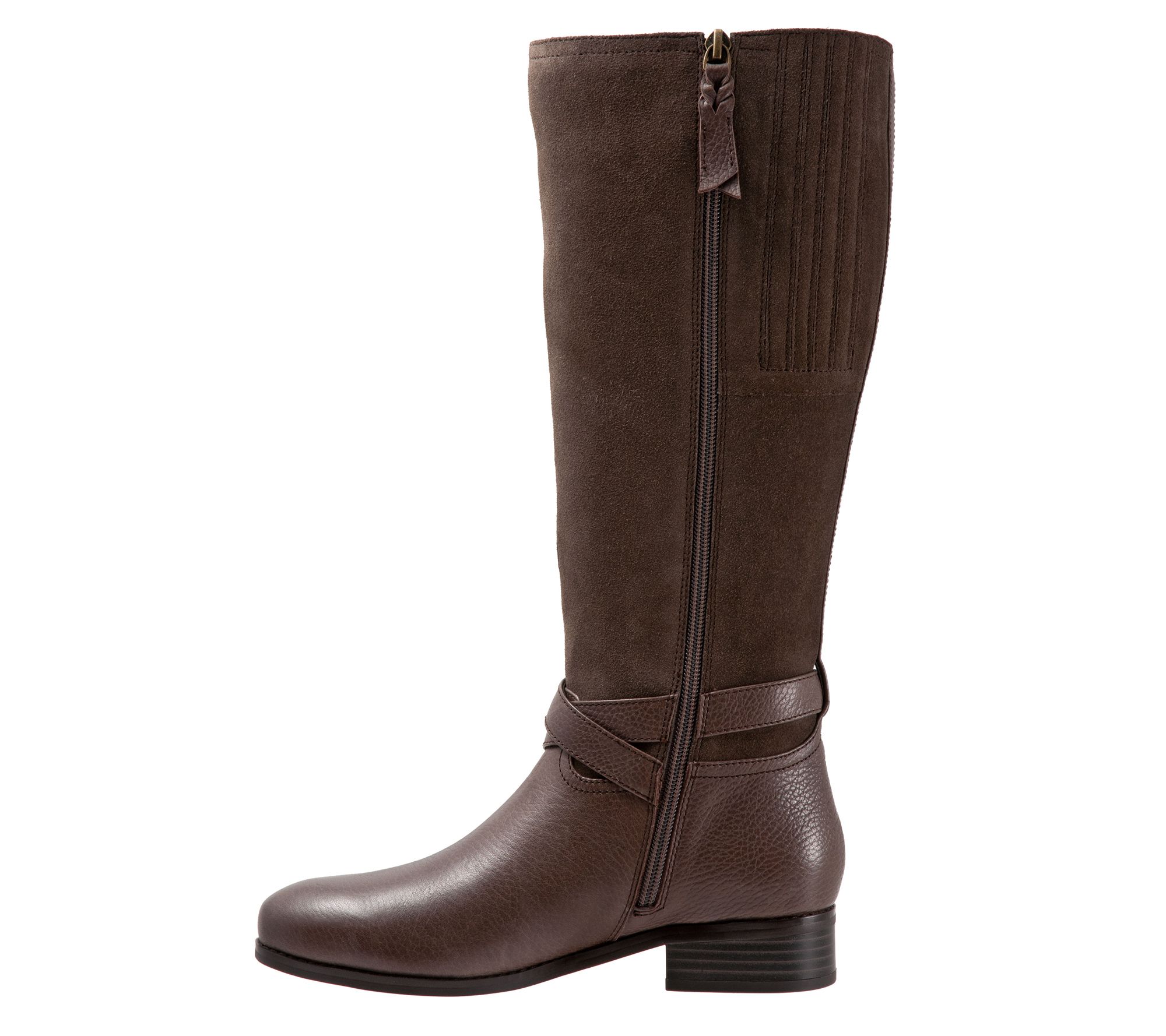 Trotters Tall Leather Wide Calf Boots - Larkin - QVC.com