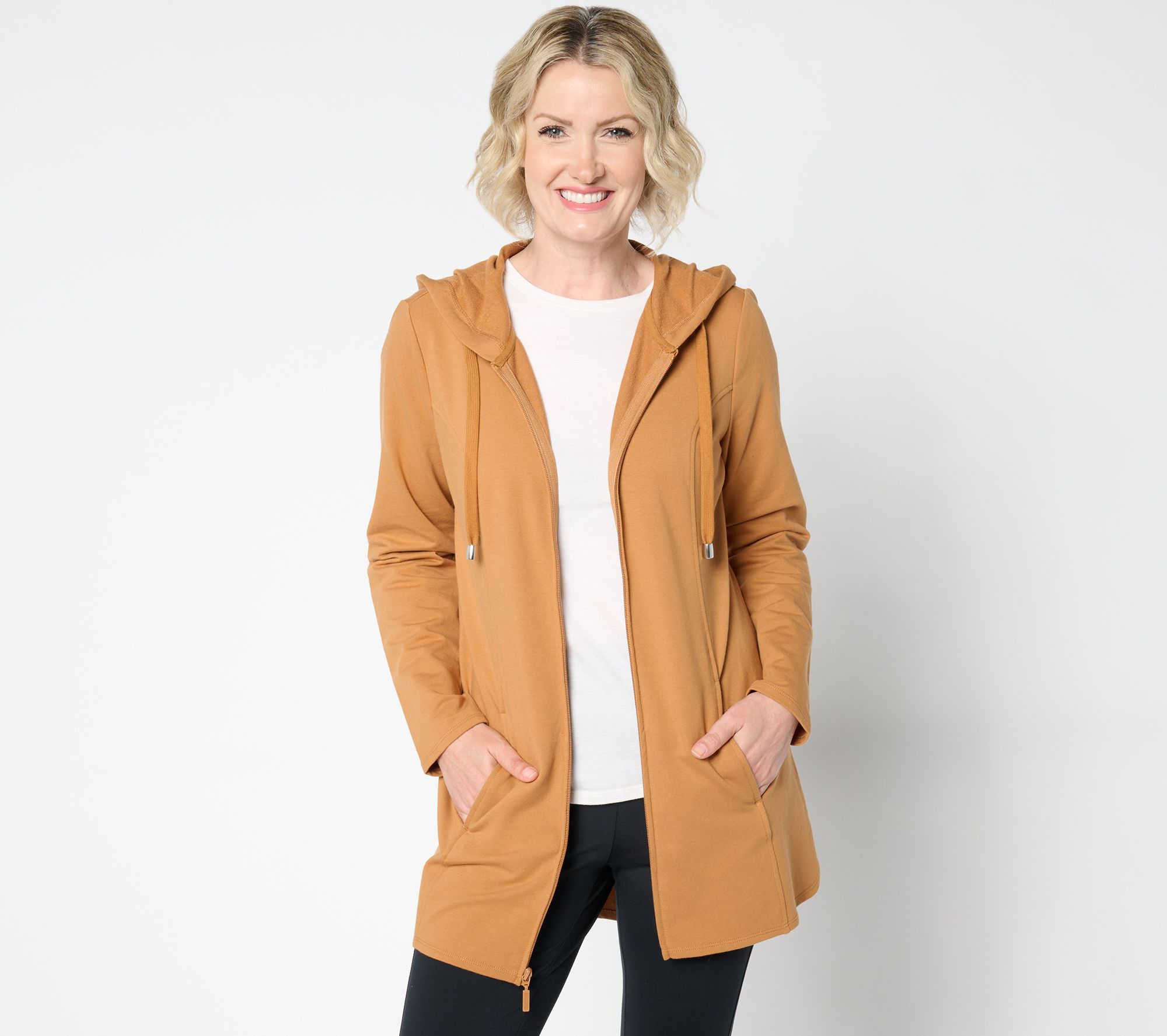 Denim & Co. Active Petite French Terry Jacket