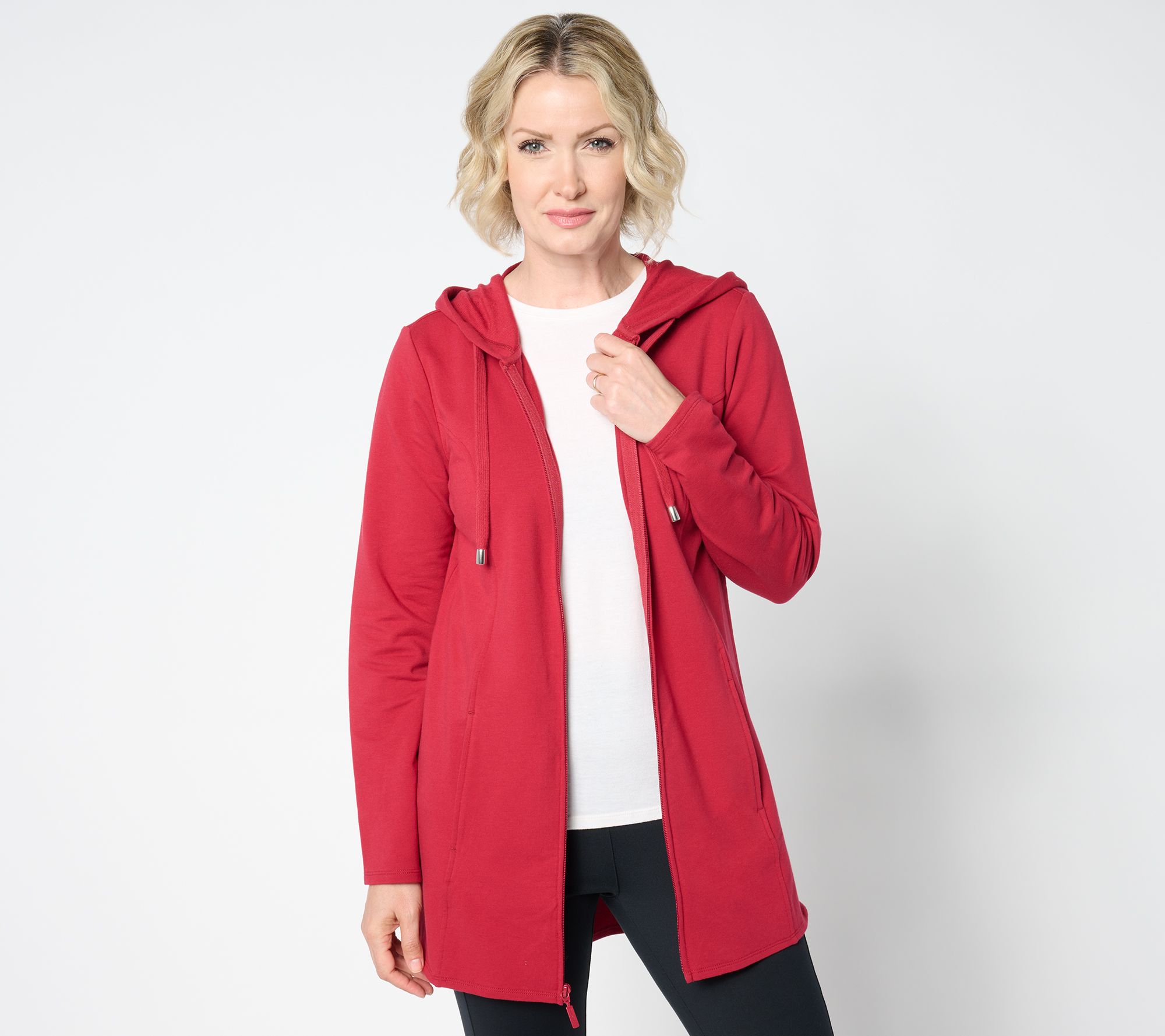 Denim & Co. Active Petite French Terry Jacket