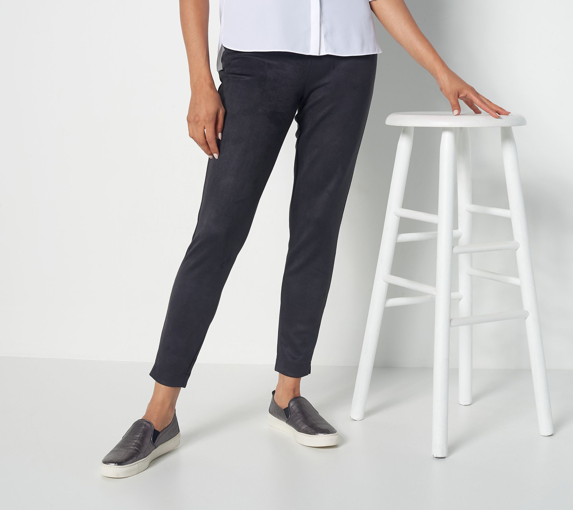 Women with Control Tall Tummy Control Faux Suede Legging