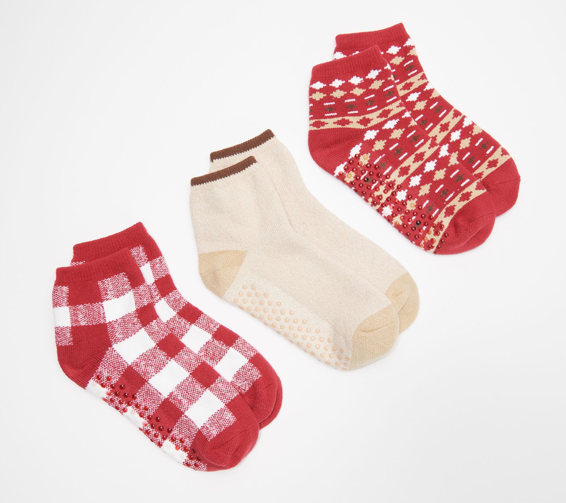 Cuddl Duds Soft Terry Anklet Lounge Socks Set of Three - QVC.com