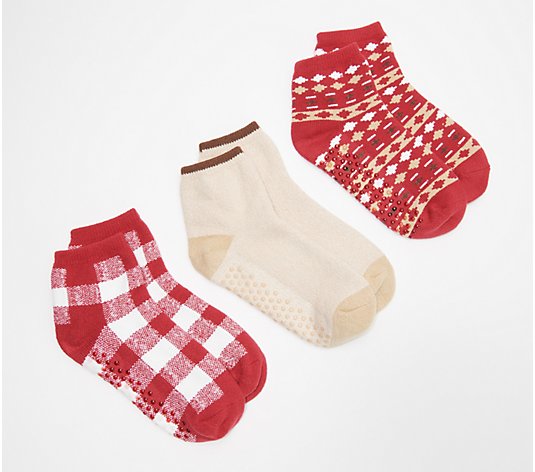 Cuddl Duds Soft Terry Anklet Lounge Socks Set of Three
