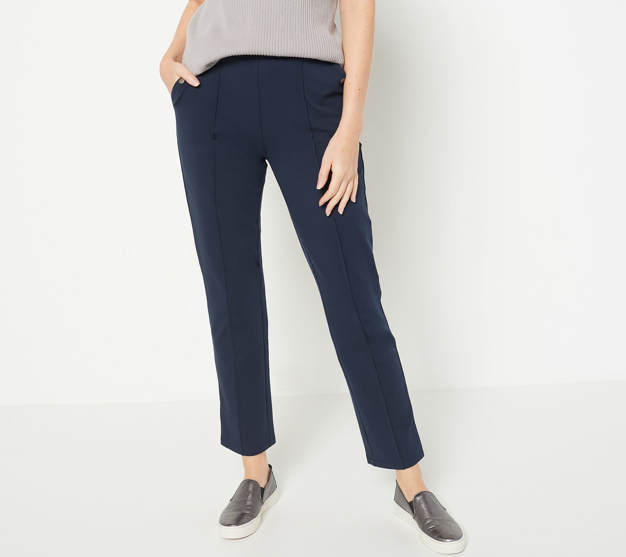 New Susan Graver Weekend Premium Stretch Ava Slim Ankle Pants Size