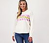 Candace Cameron Bure French Terry Long-Sleeve Crewneck Top