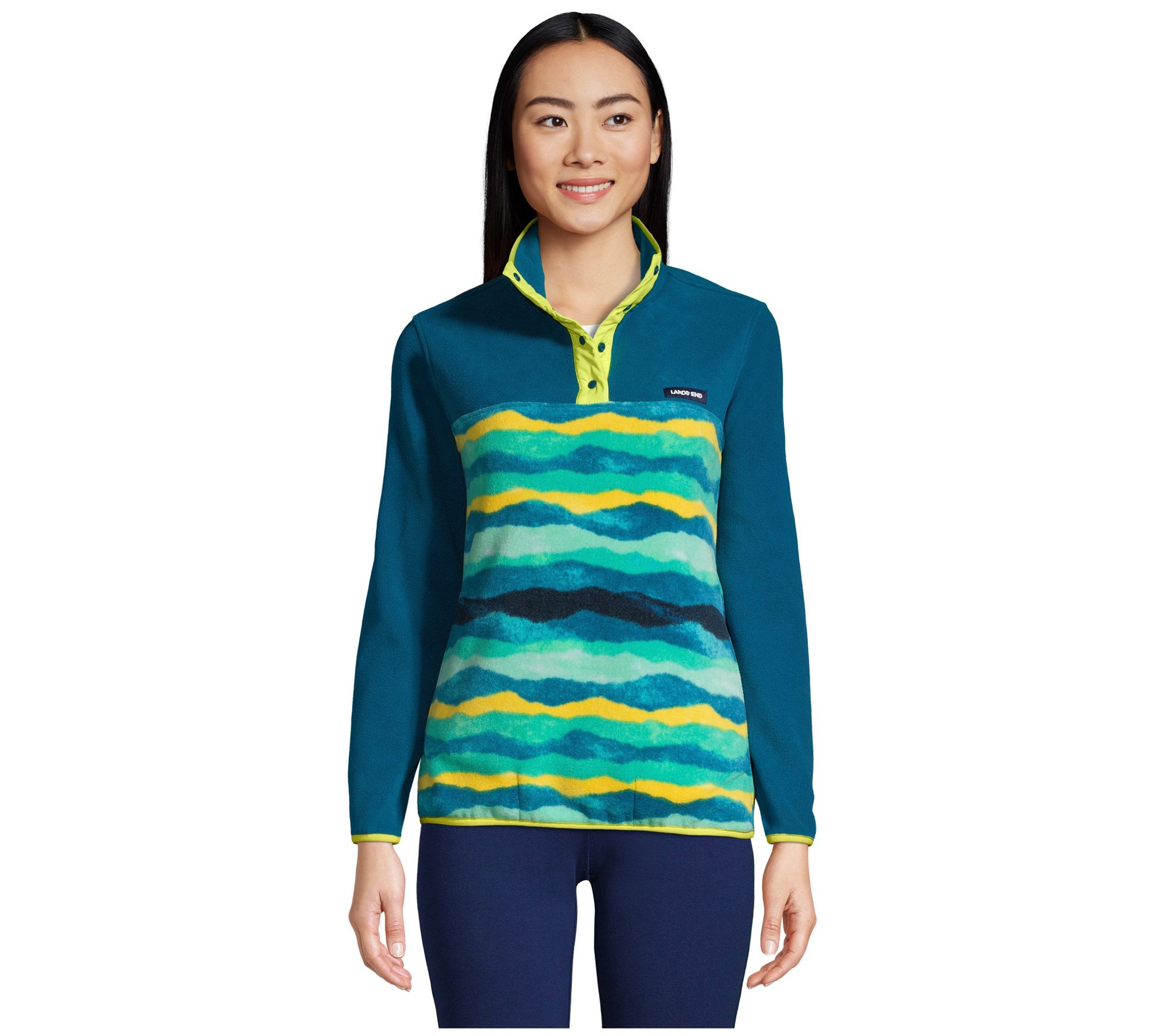 Lands End Women s Heritage Fleece Pullover QVC