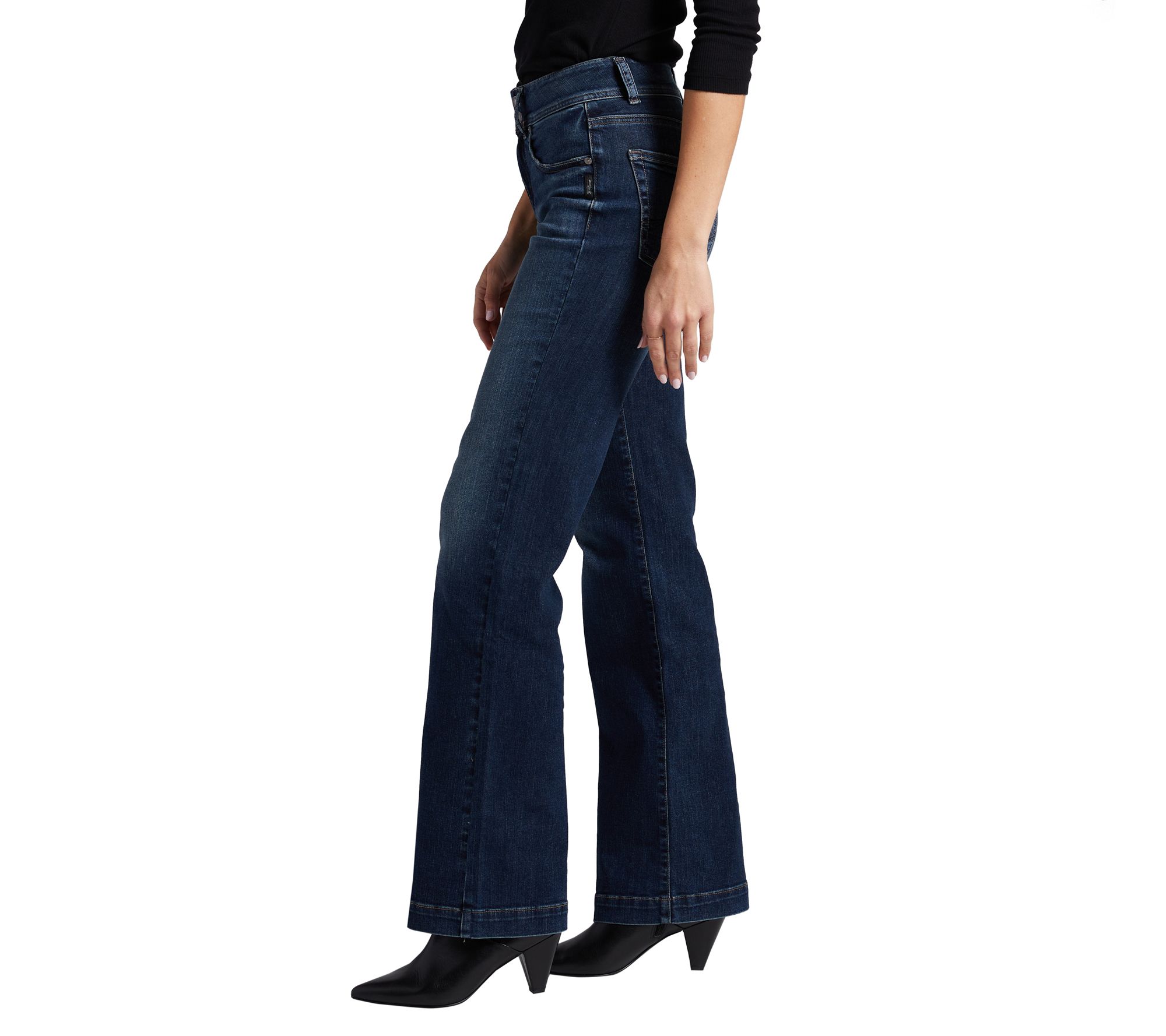 Silver Jeans Co. Avery High Rise Trouser Leg Jeans-EGX347 - QVC.com