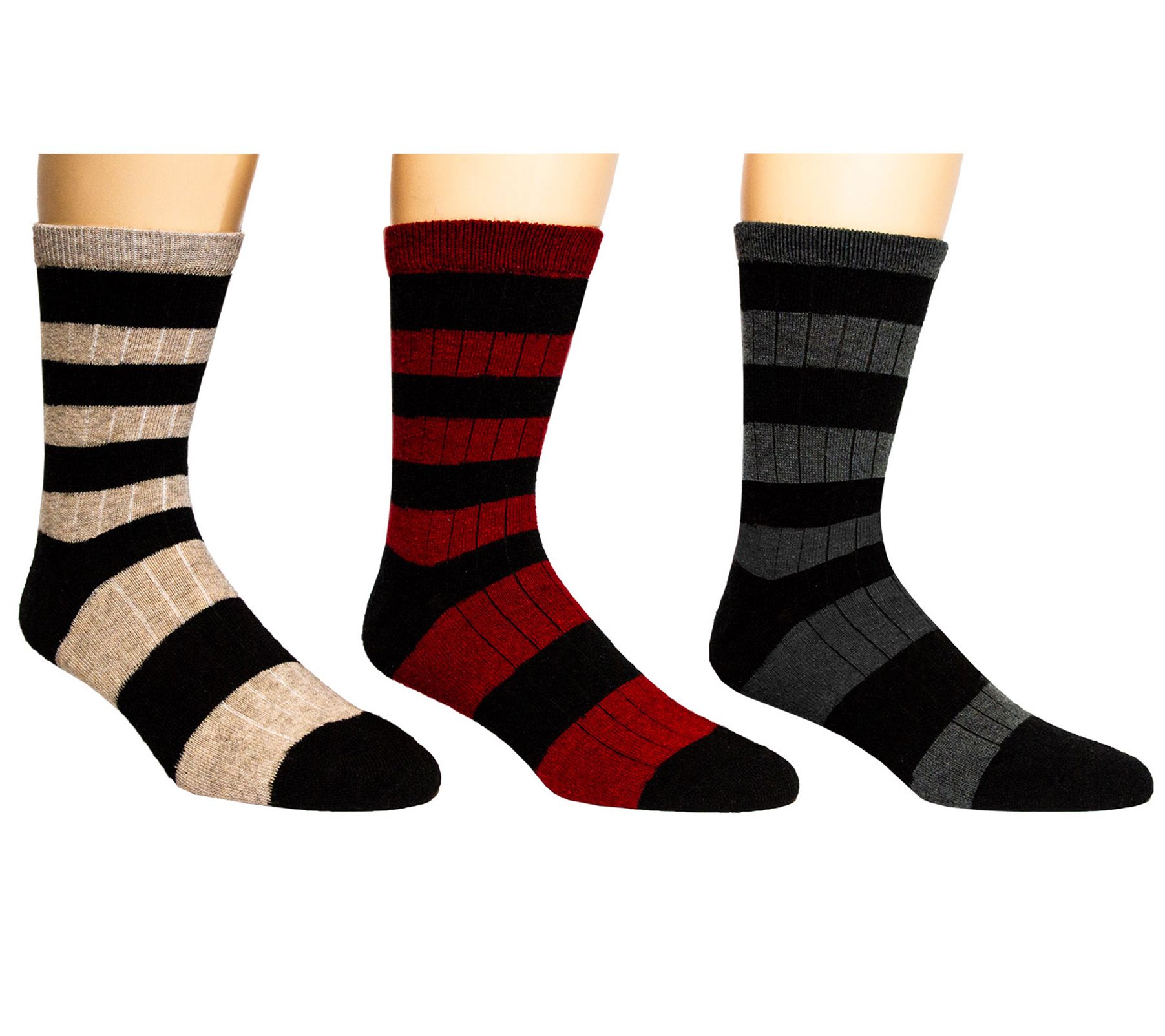 Colours by Alexander Julian Men's 3 Pack Cashmere Blend Socks