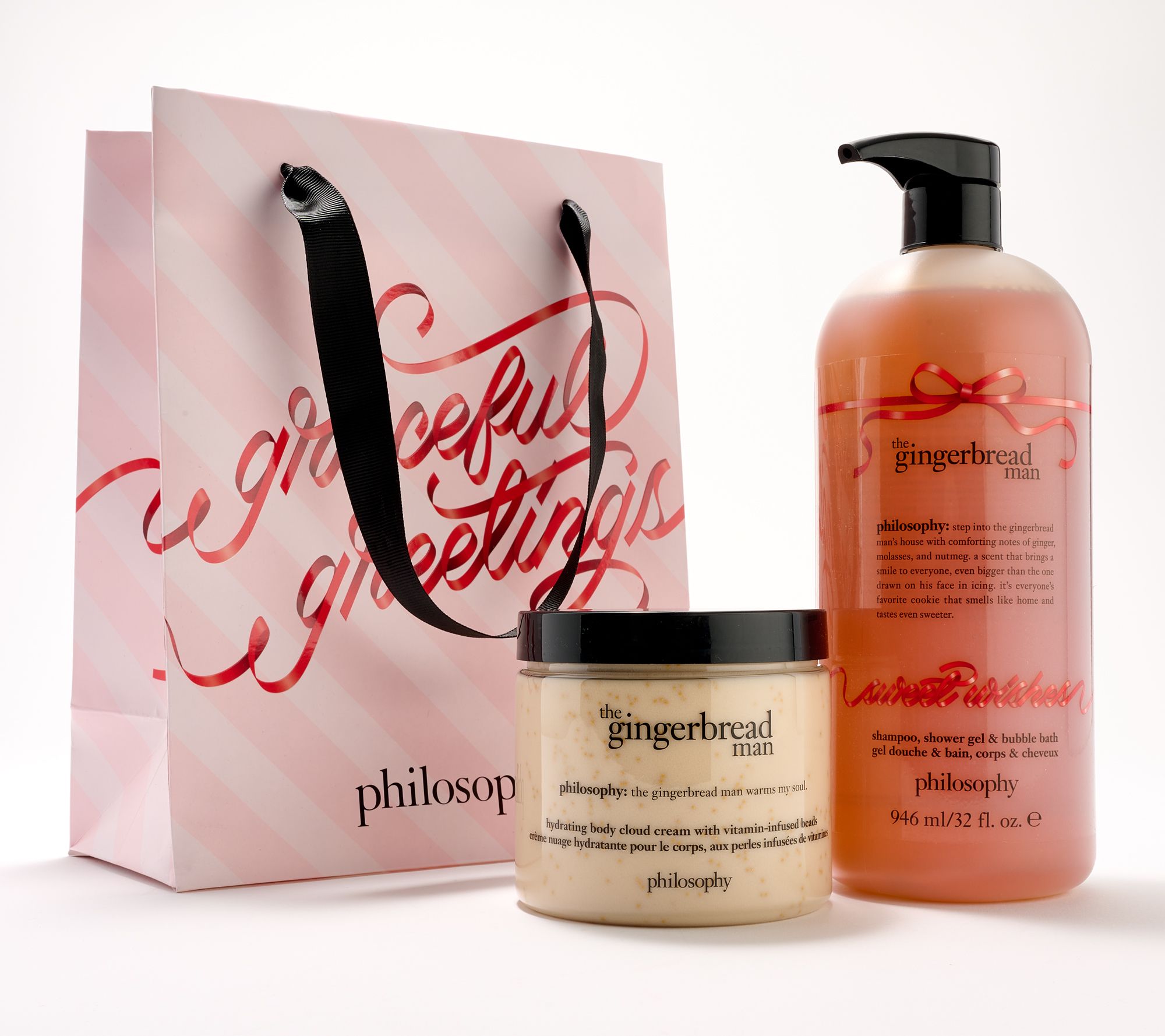 philosophy special edition 32oz shower gel & cloud cream w/ gift bag