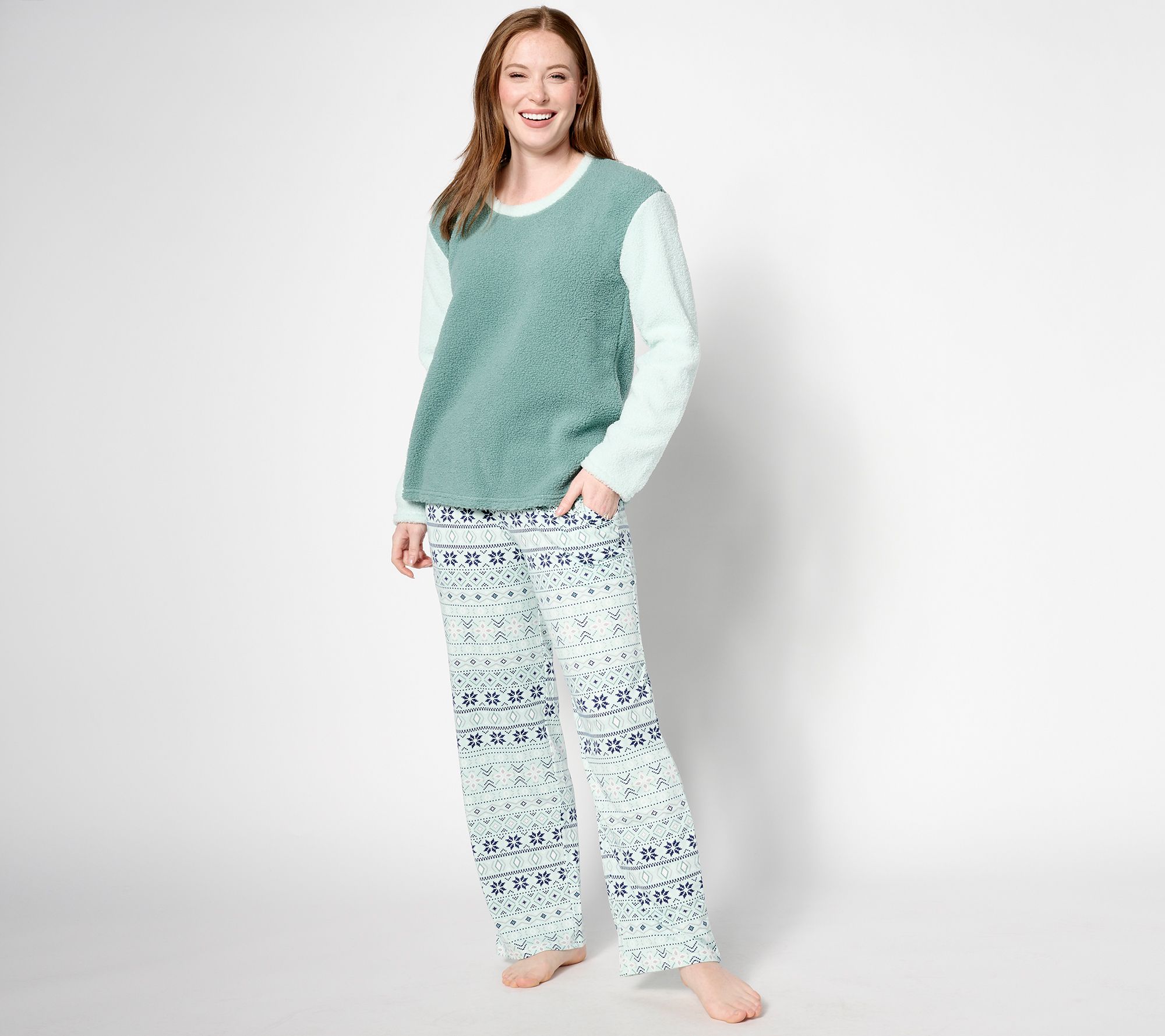 Cuddl Duds Fleecewear with Stretch Pajama Set on QVC 