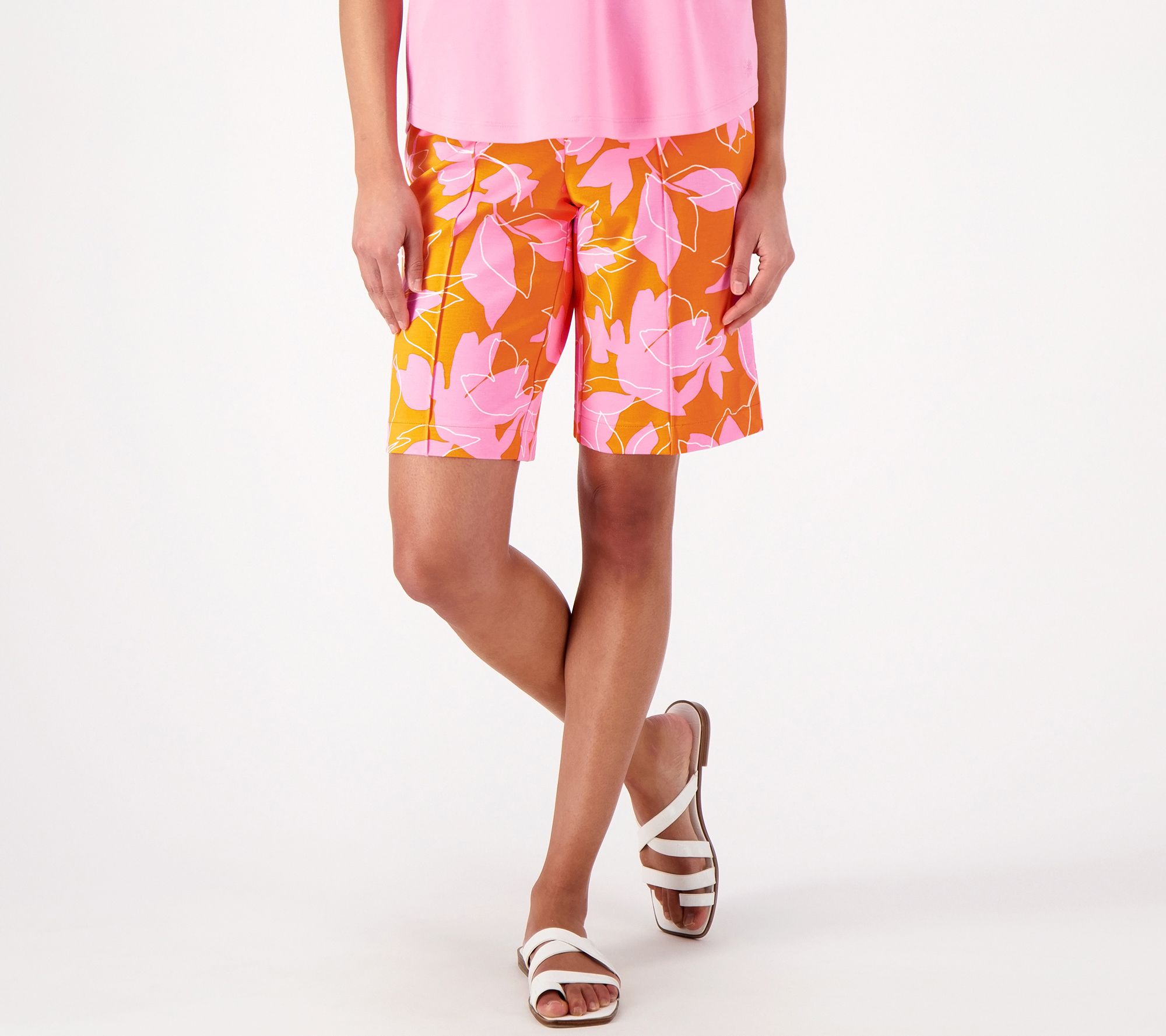 "As Is" Isaac Mizrahi Live! Regular Solid or Printed Bermuda Shorts