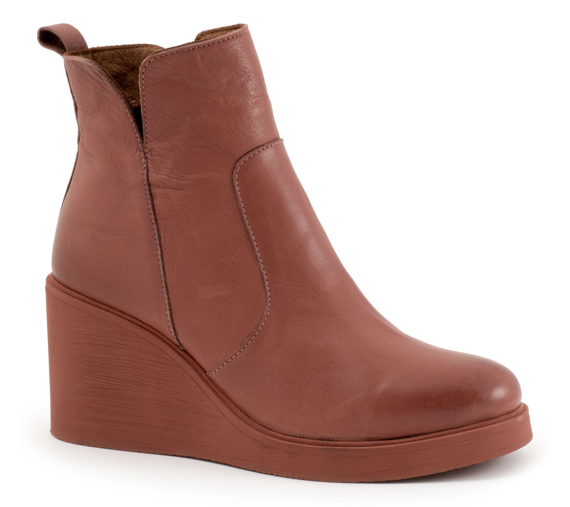 Bueno Leather Wedge Ankle Boots - Laura