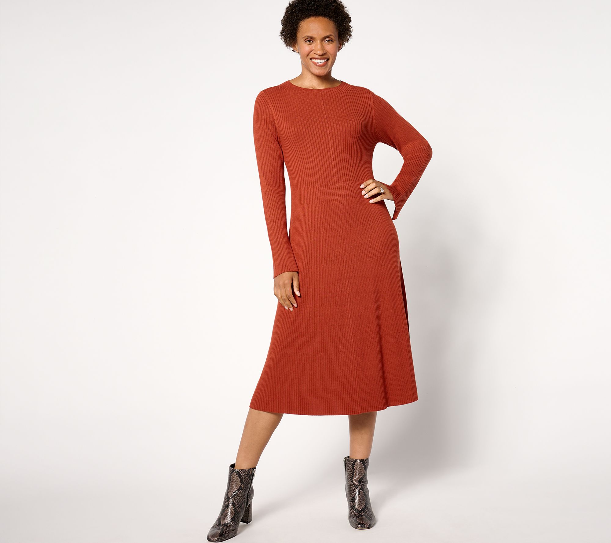 Me by Jennie Garth Petite River Sweater Midi Dress