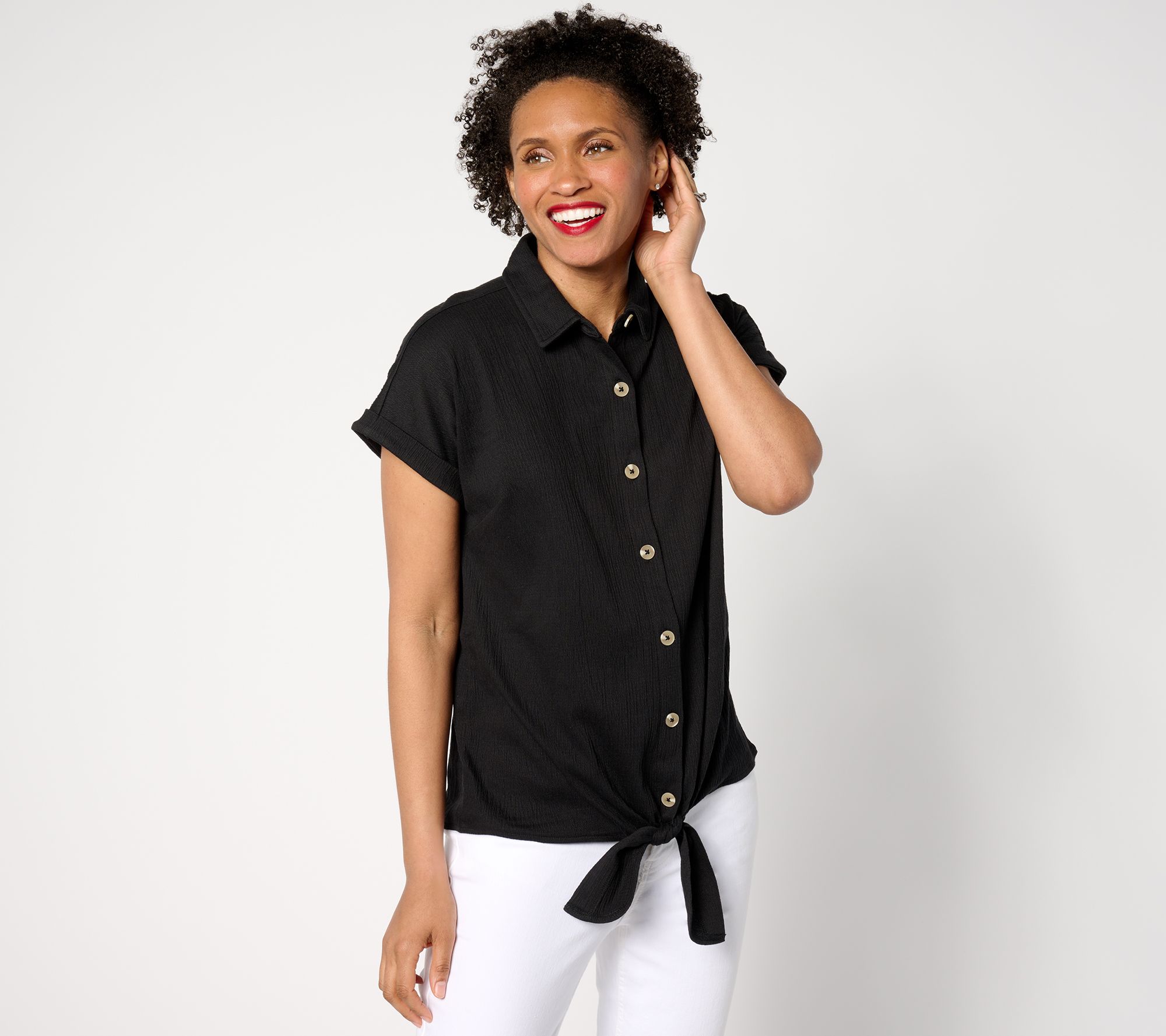 "As Is" Belle by Kim Gravel Packabelle Summer Fun Tie Front Top