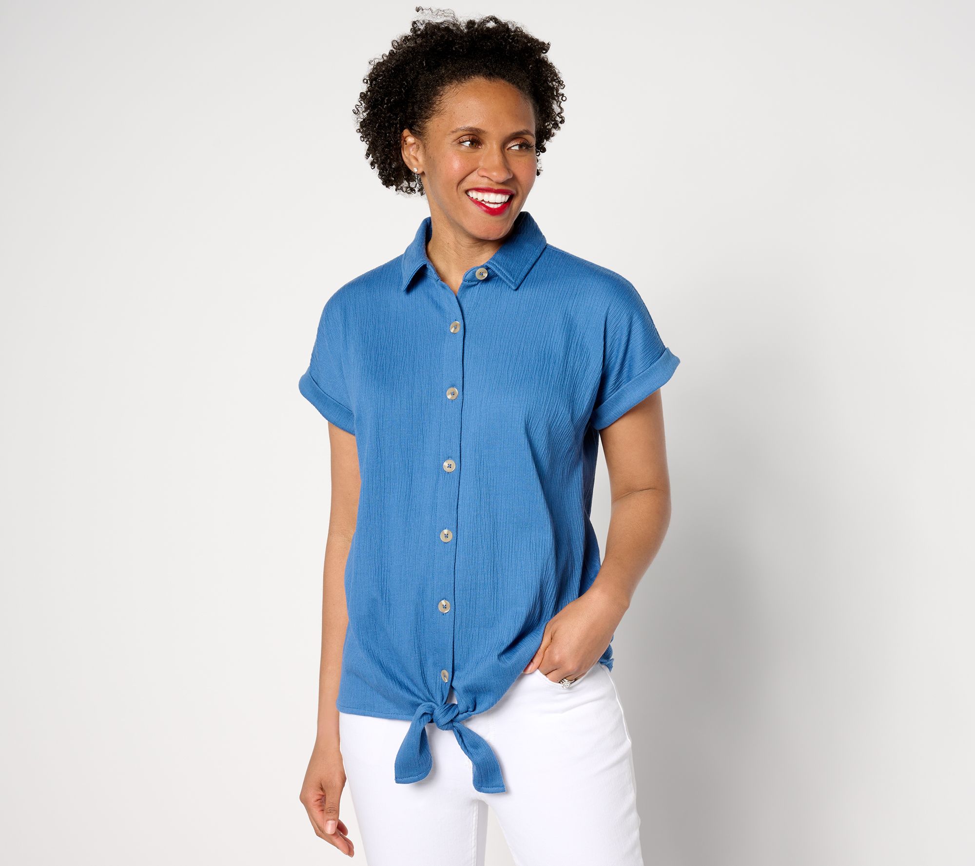"As Is" Belle by Kim Gravel Packabelle Summer Fun Tie Front Top