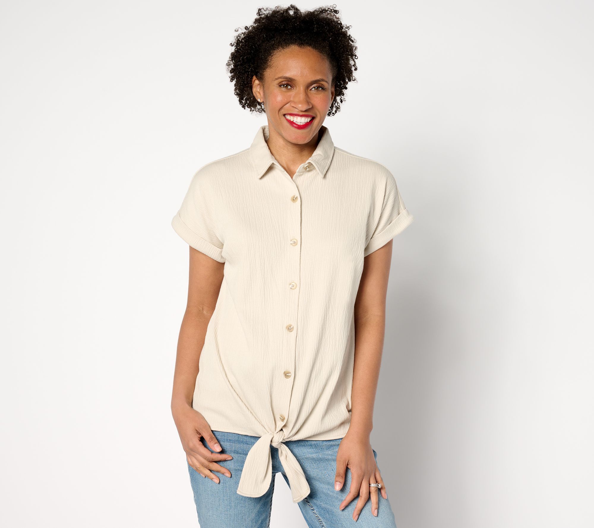 "As Is" Belle by Kim Gravel Packabelle Summer Fun Tie Front Top