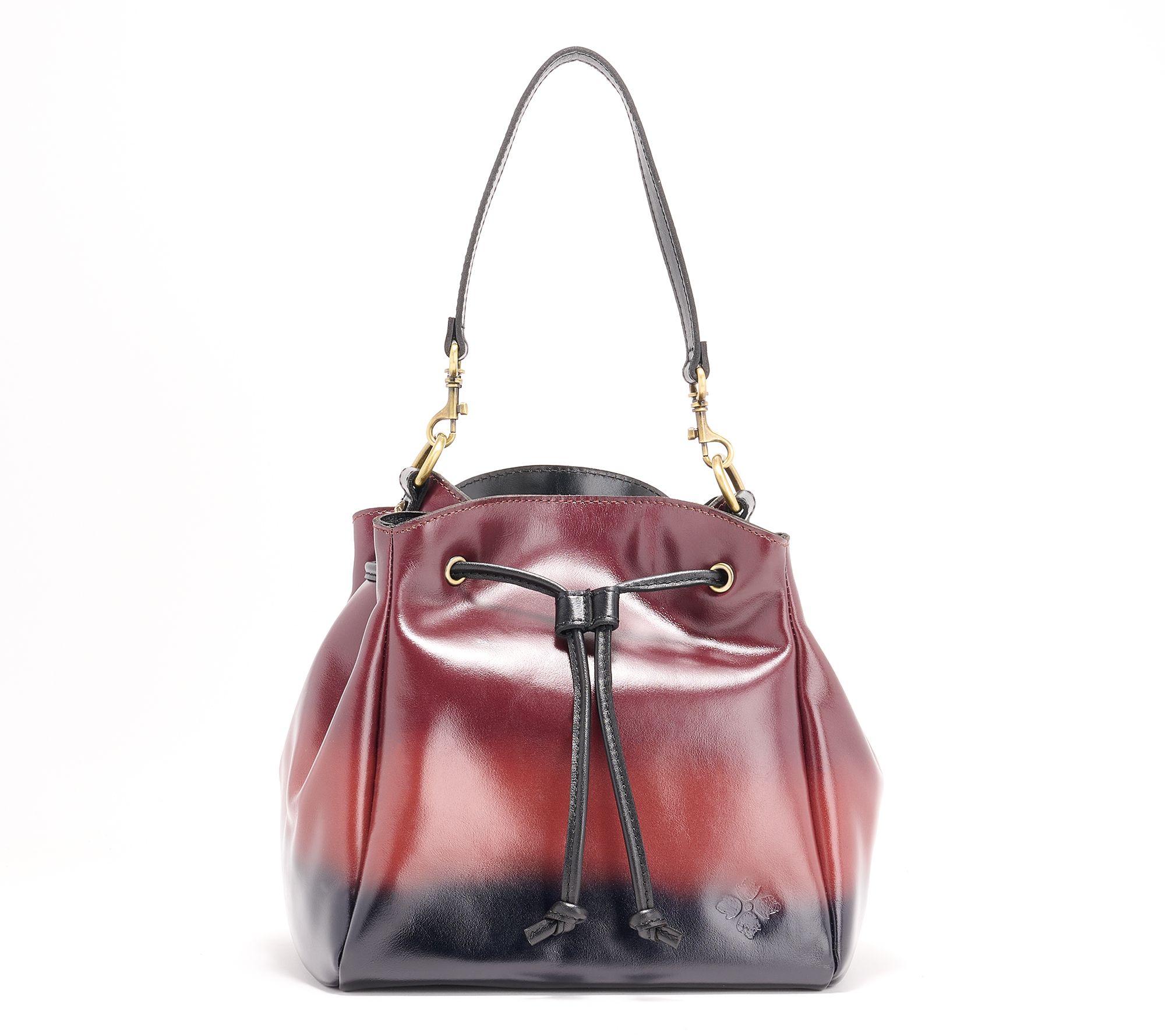 Patricia Nash Leather Ombre Elora Drawstring Bucket Bag