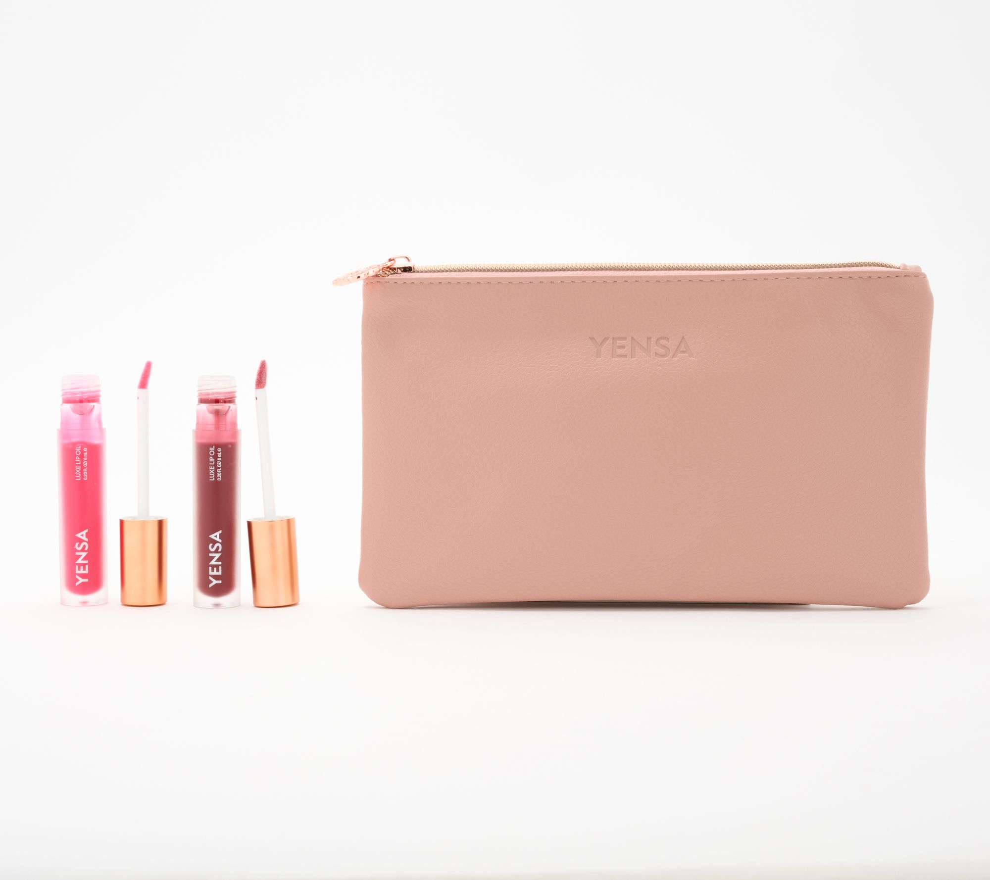 YENSA Beauty Luxe Tinted Lip Oil Duo with Bag