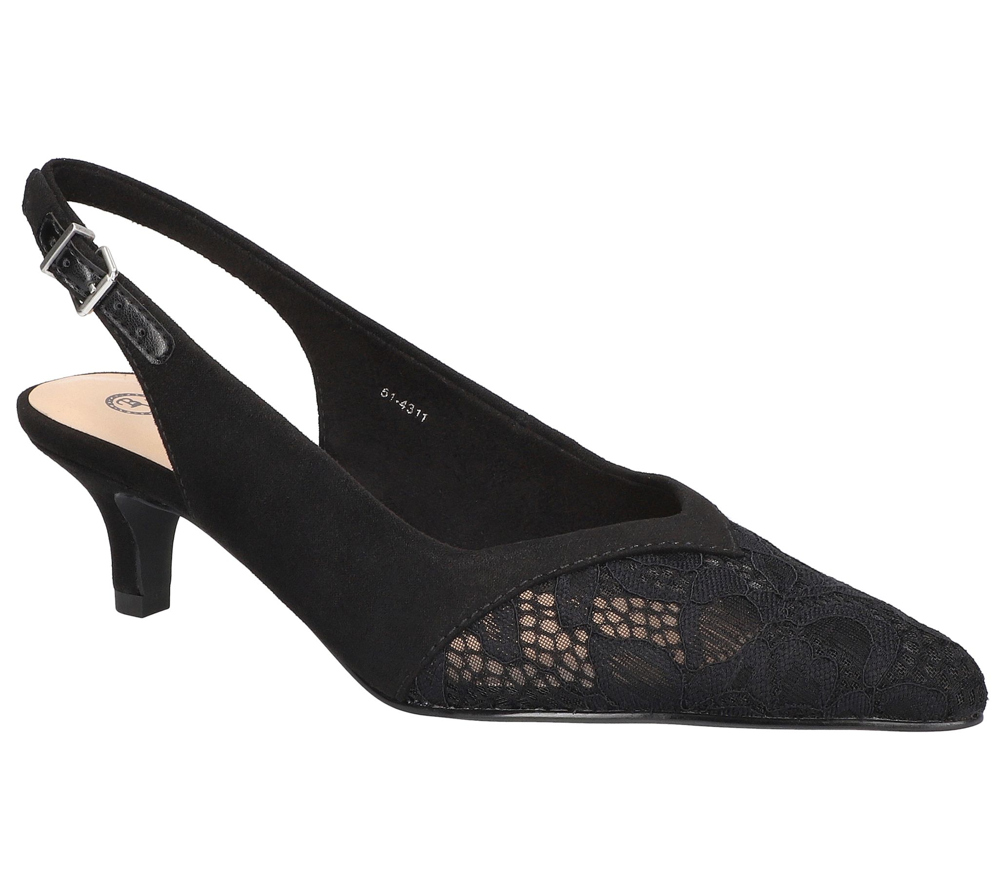 Bella Vita Slingback Suede Pumps-Marquette