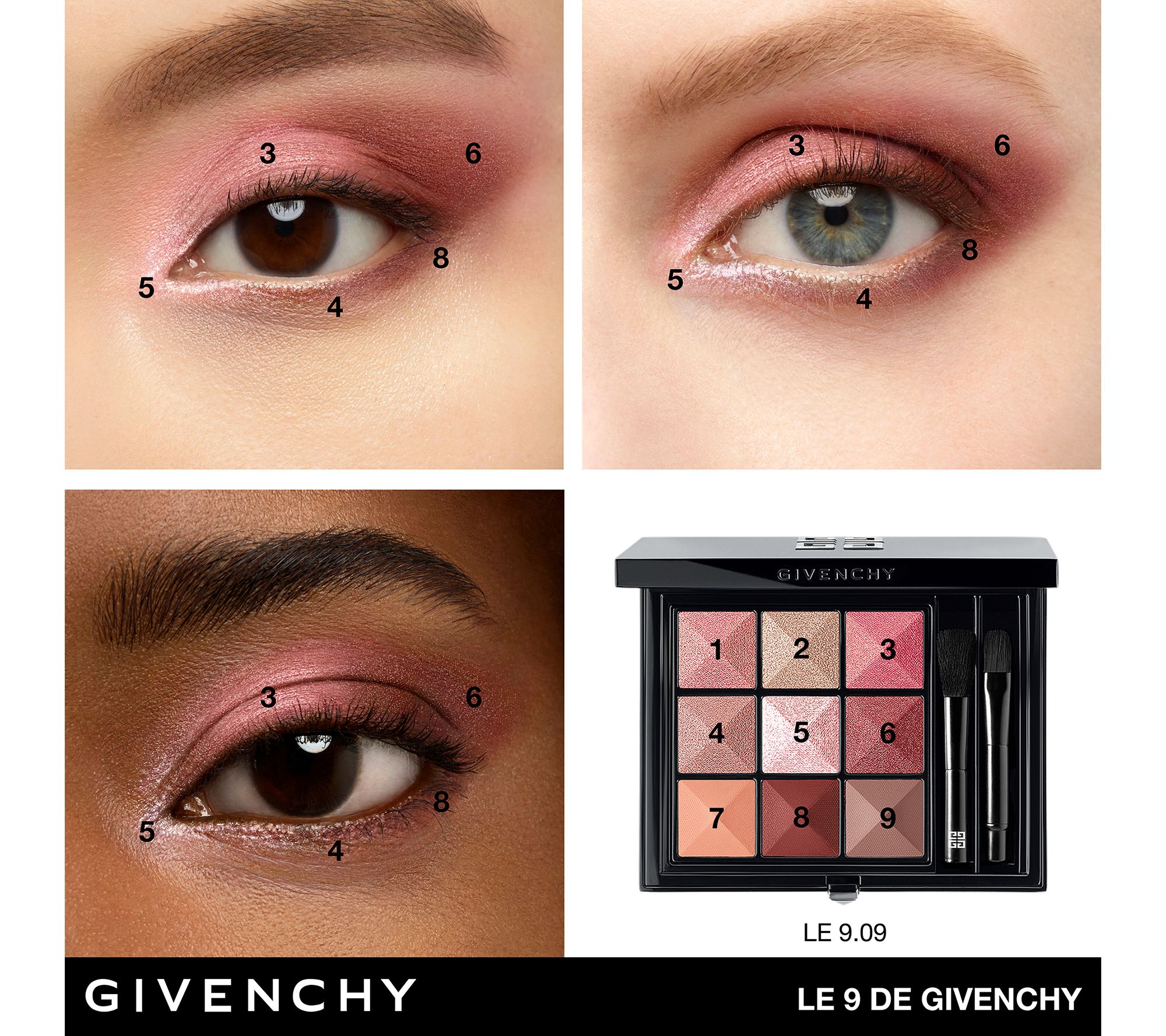 Givenchy LE 9 DE GIVENCHY アイシャドウパレット Le 9 De Givenchy - High-pigmentation & multi-finish