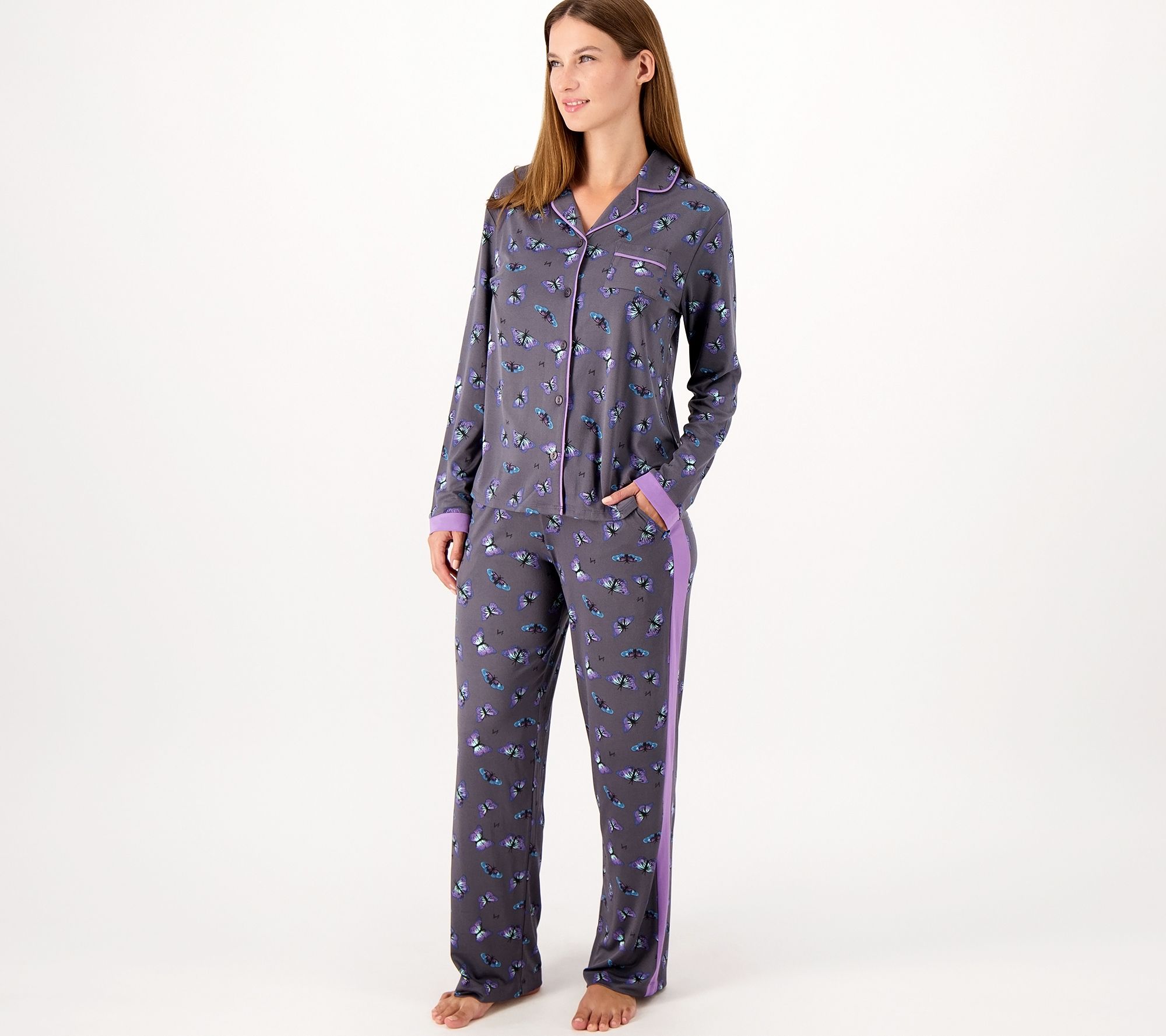 Lug Lounge ColorJoy Inspire Notch Collar Pajama Set - Tandem