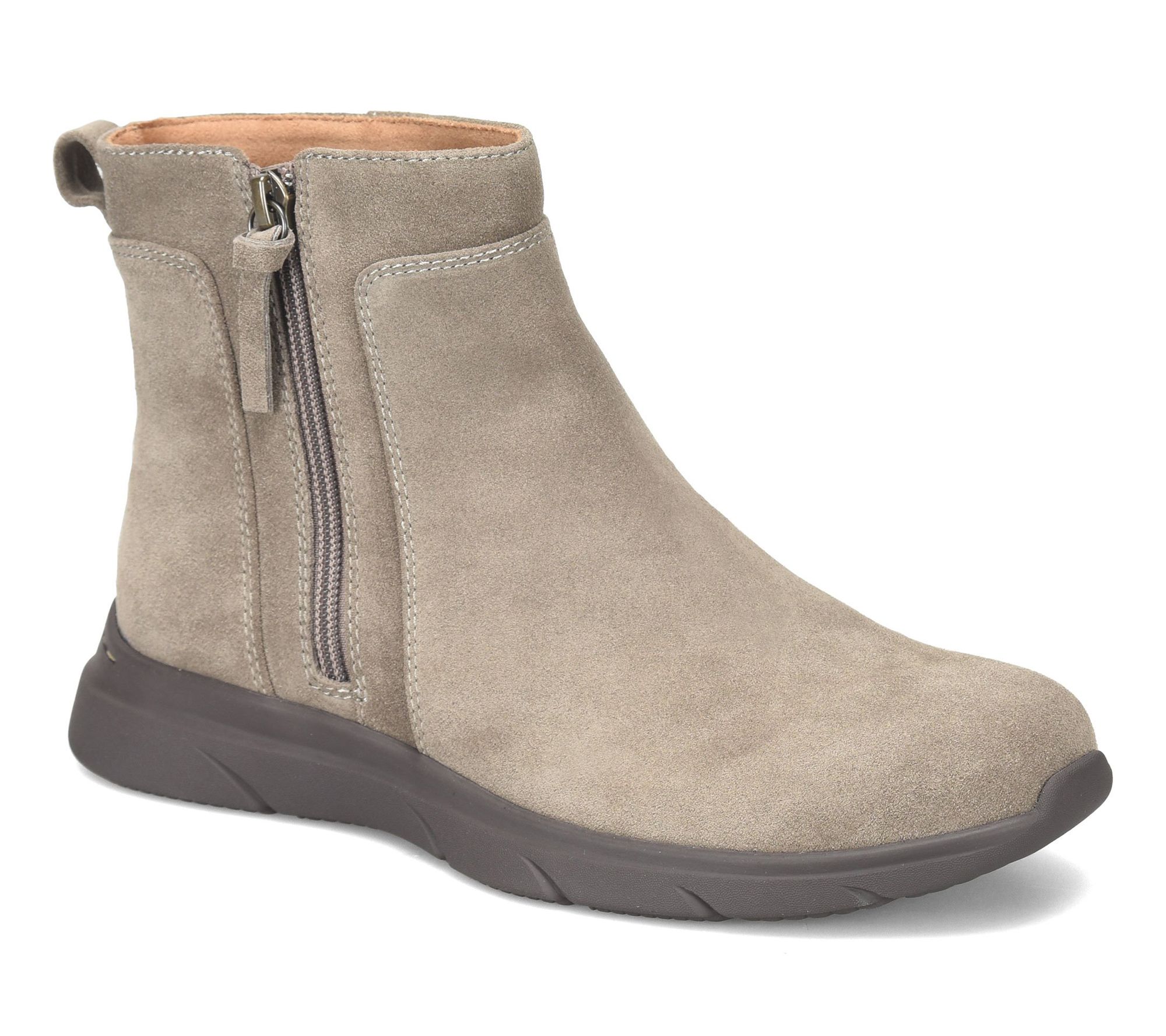 Comfortiva Water Resistant Leather Side Zip Bootie - Maxine