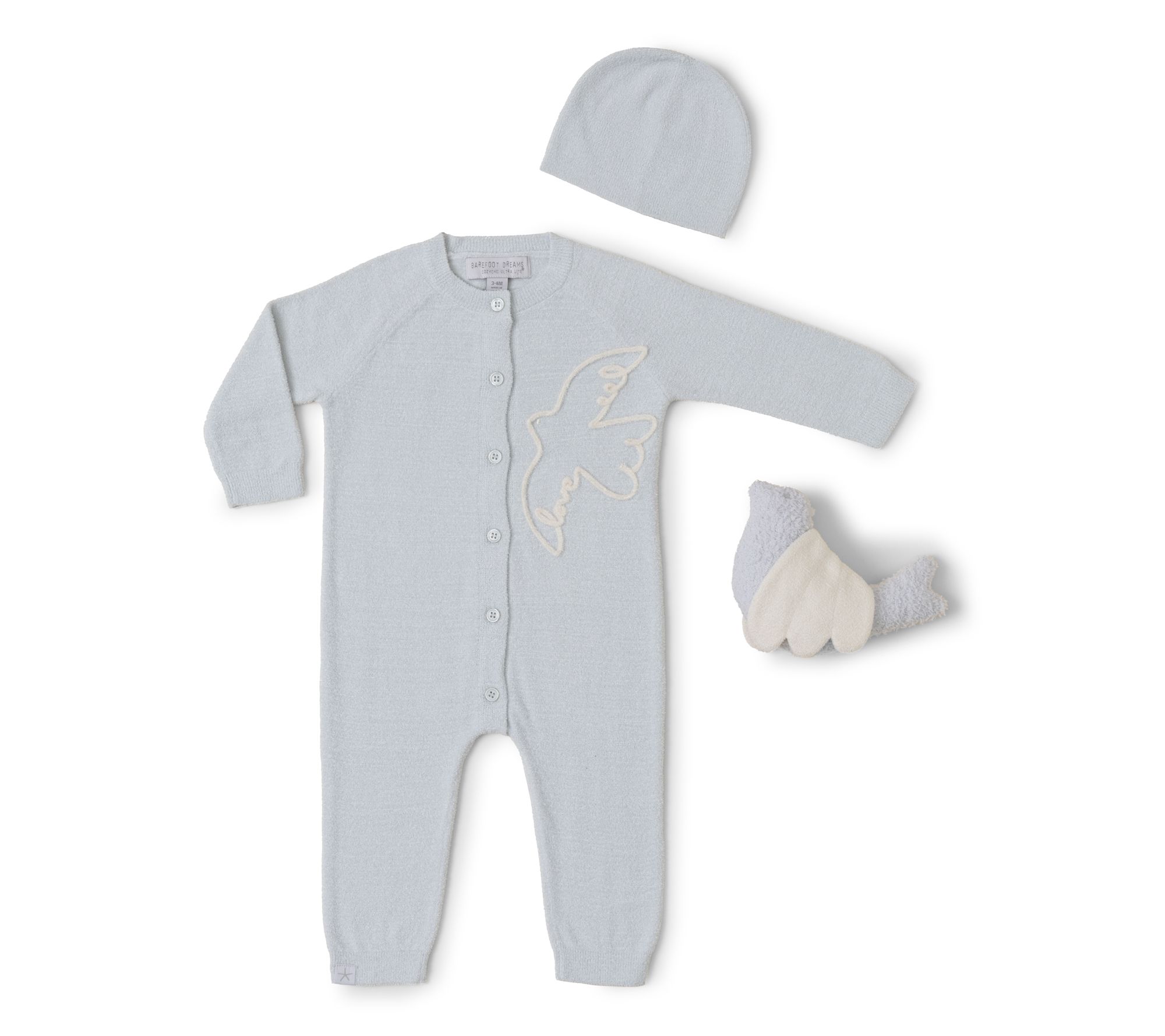 Barefoot Dreams CozyChic Ultra Lite Baby Love Dove Set
